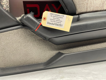 2002 Chevy Camaro Z28 RH Passenger Interior Door Panel Trim Ebony Black OEM - Day's Parts Yard