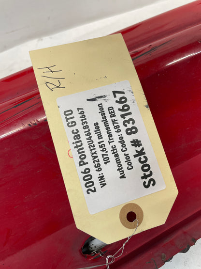 2006 Pontiac GTO RH Passenger Rocker Molding Side Skirt Panel Trim OEM - Day's Parts Yard