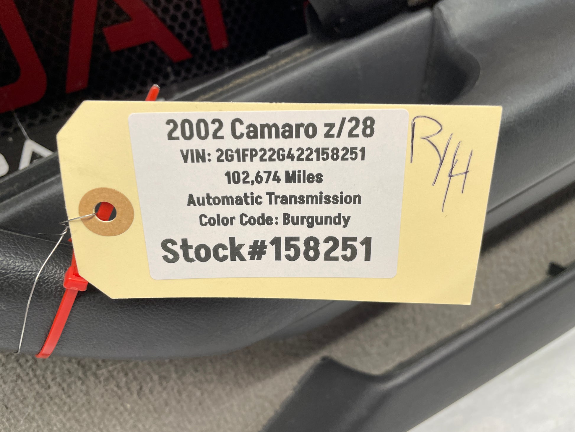 2002 Chevy Camaro Z28 RH Passenger Interior Door Panel Trim Ebony Black OEM - Day's Parts Yard