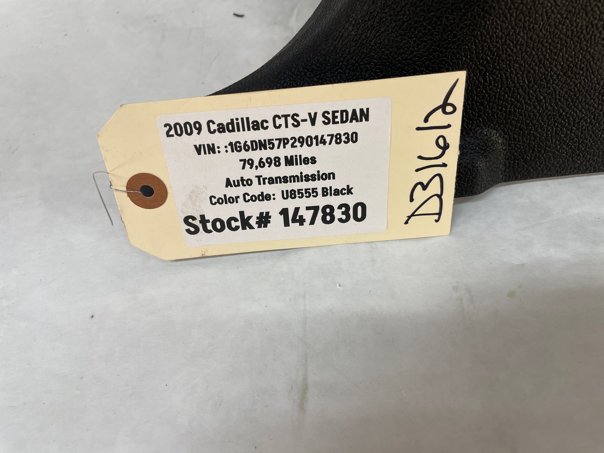 2009 Cadillac CTS-V Sedan LH Driver Interior Lower B Pillar Trim Cover Black OEM - Day's Parts Yard