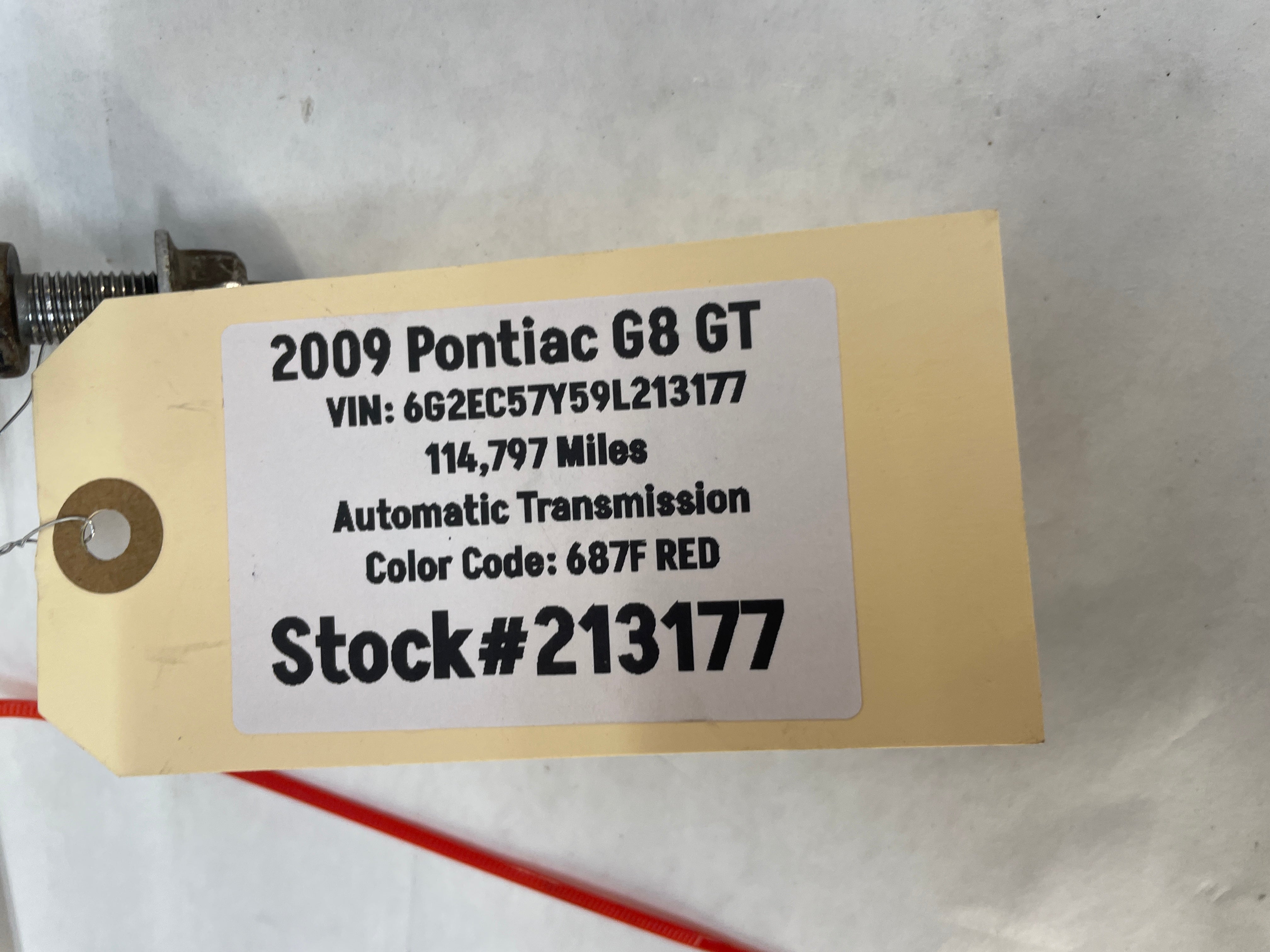 2009 Pontiac G8 GT RH Passenger Front Suspension Stabilizer Sway Bar L