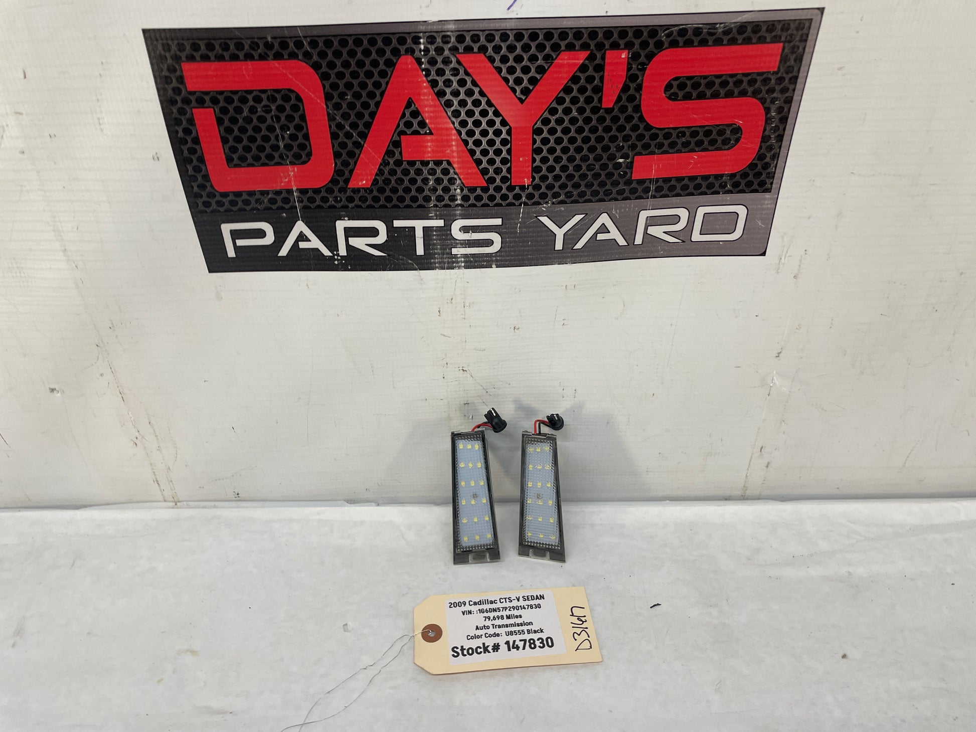 2009 Cadillac CTS-V Sedan RH & LH Aftermarket License Plate Tag Light - Day's Parts Yard