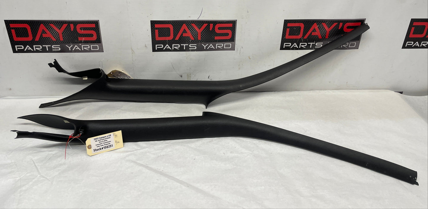 2002 Chevy Camaro Z28 RH & LH Hard Top Hardtop Interior A Pillars Trims OEM - Day's Parts Yard