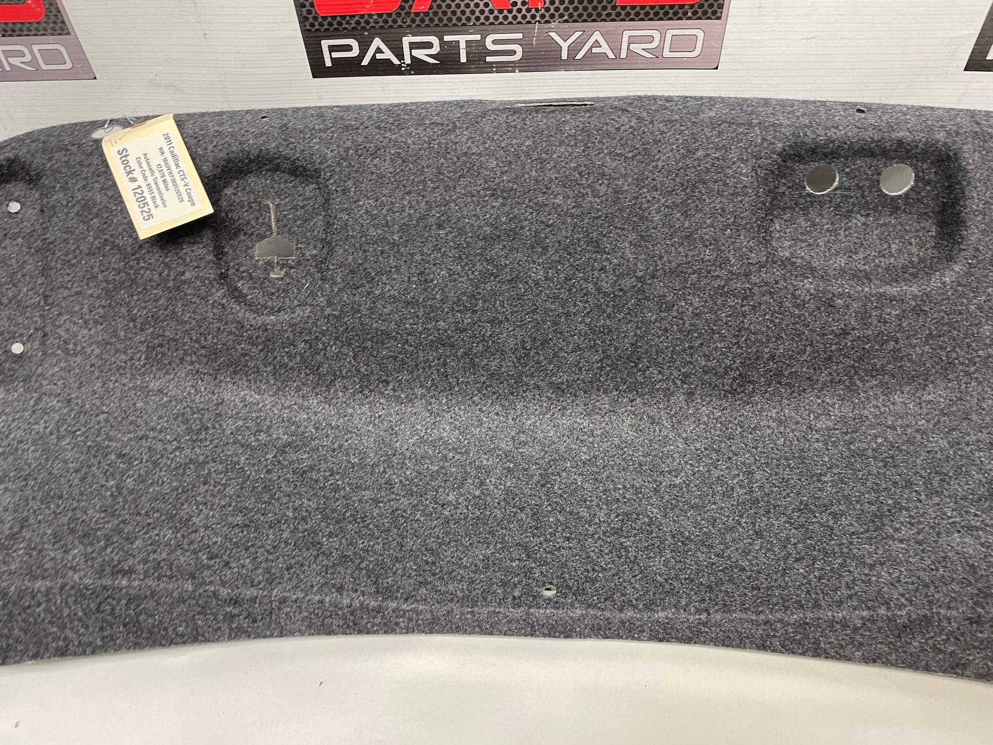 2011 Cadillac CTS-V Coupe Trunk Lid Liner Carpet Felt OEM - Day's Parts Yard