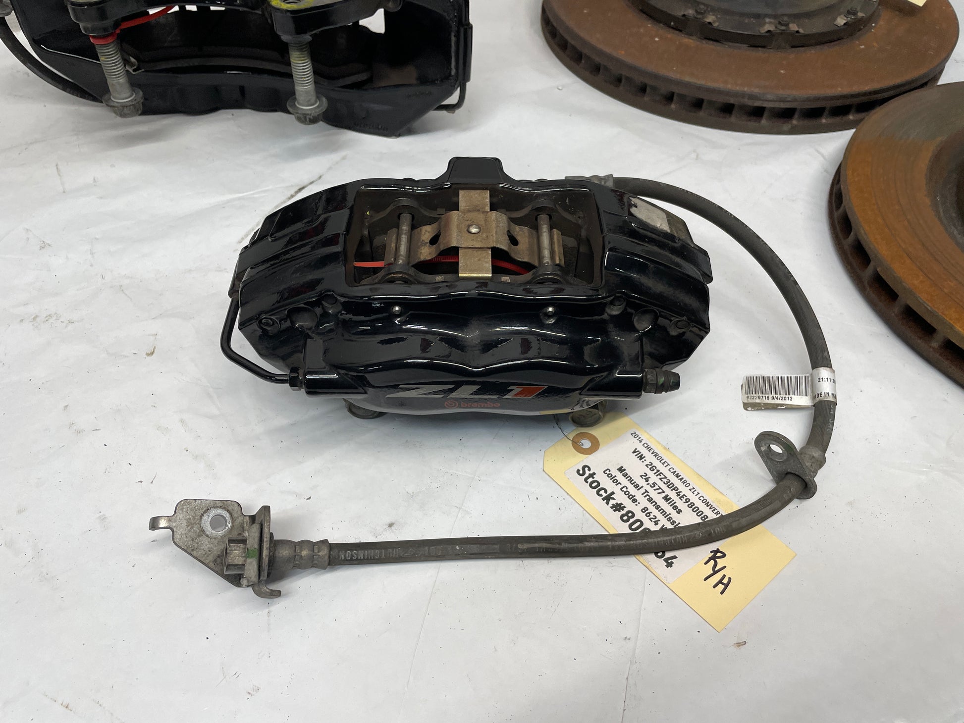 2014 Chevy Camaro ZL1 Front and Rear Brembo Brake Calipers and Rotors OEM - Day's Parts Yard