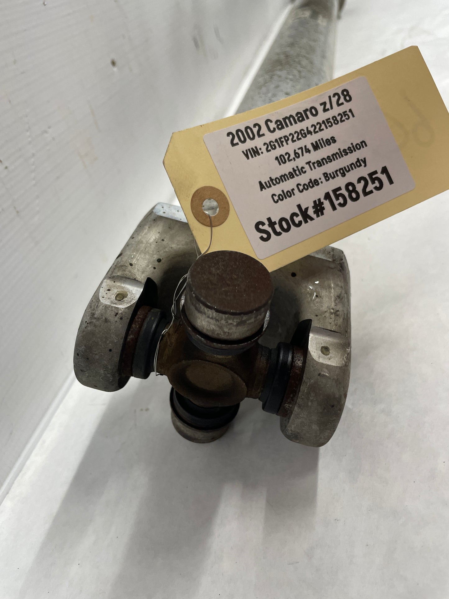 2002 Chevy Camaro Z28 Aluminum Driveshaft Drive Propeller Shaft OEM - Day's Parts Yard