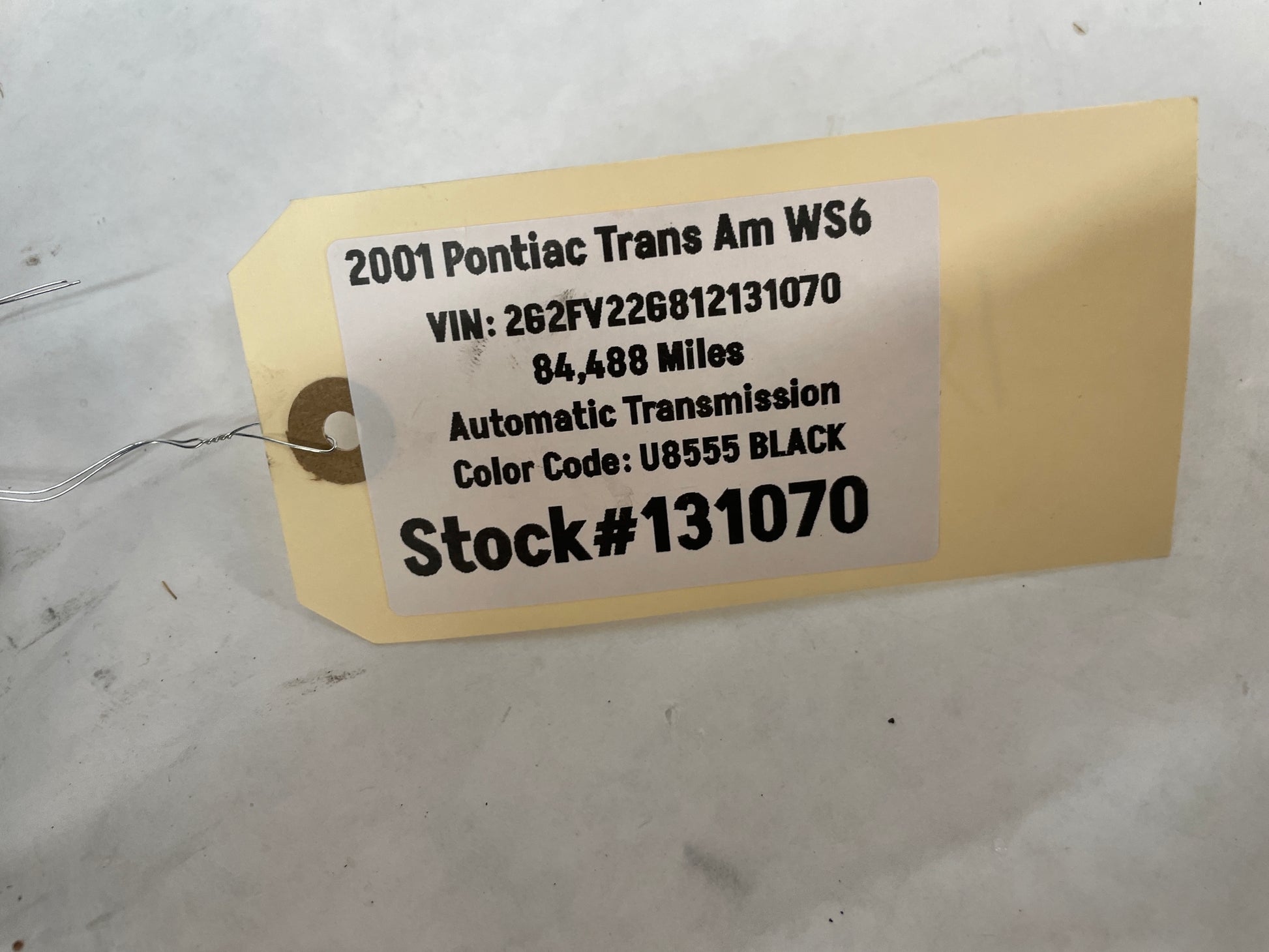 2001 Pontiac Firebird Trans AM WS6 Rear Taillight Finish Filler Panel OEM - Day's Parts Yard