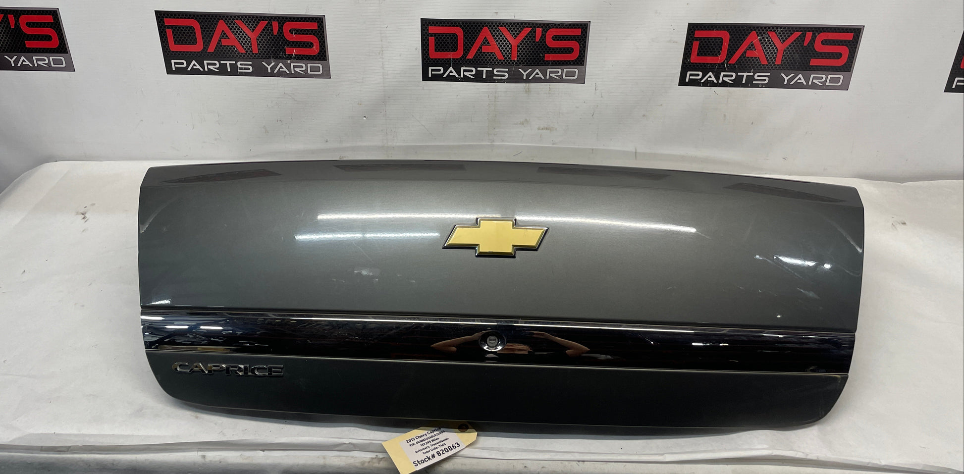 2013 Chevy Caprice Trunk Deck Lid OEM - Day's Parts Yard