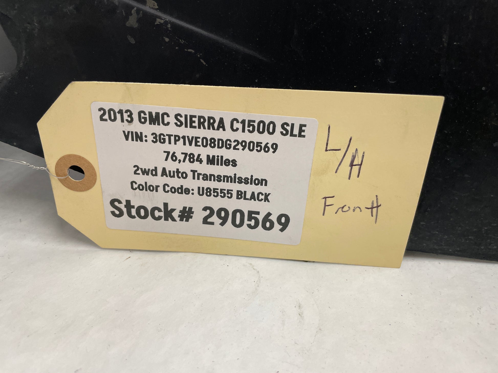 2013 GMC Sierra C1500 SLE LH Driver Front Fender Wheel Liner OEM - Day's Parts Yard