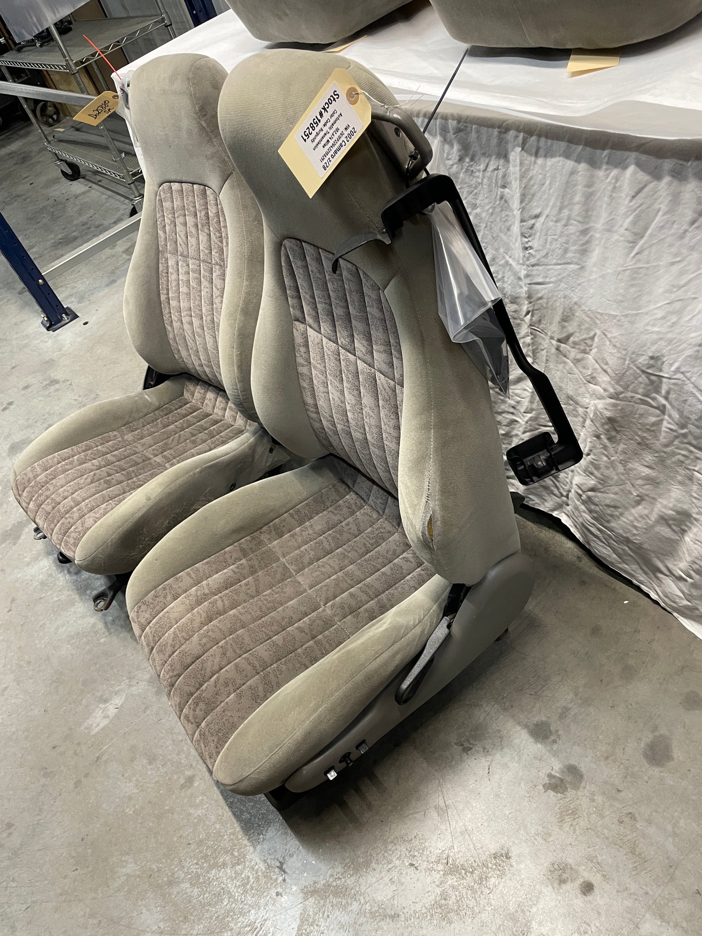 2002 Chevy Camaro Z28 Seats Fronts and Rears Gray Grey Cloth OEM - Day's Parts Yard