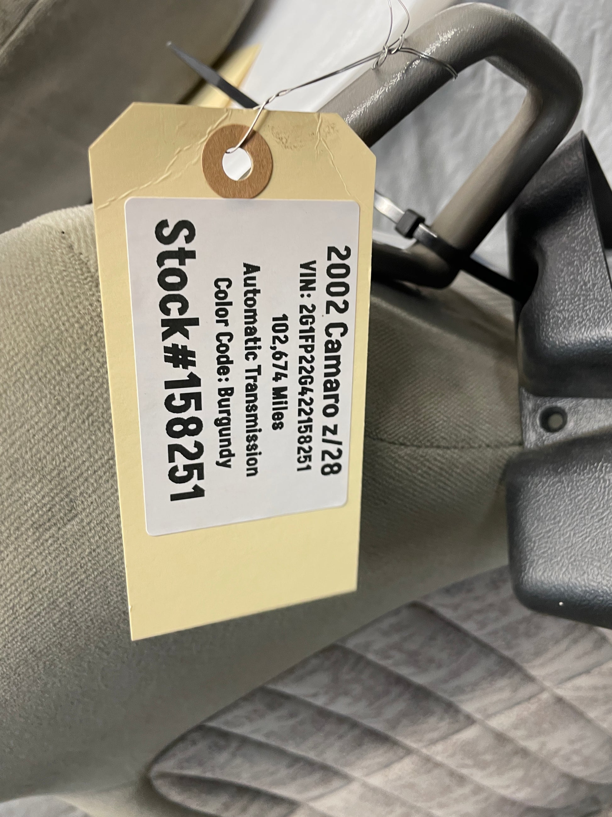 2002 Chevy Camaro Z28 Seats Fronts and Rears Gray Grey Cloth OEM - Day's Parts Yard