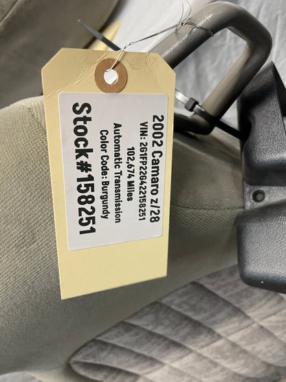 2002 Chevy Camaro Z28 Seats Fronts and Rears Gray Grey Cloth OEM - Day's Parts Yard
