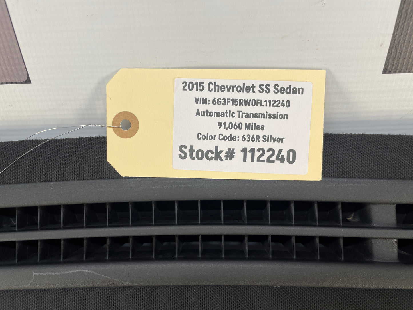 2015 Chevy SS Sedan Rear Interior Package Deck Tray Parcel Shelf Trim Cover OEM