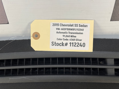 2015 Chevy SS Sedan Rear Interior Package Deck Tray Parcel Shelf Trim Cover OEM