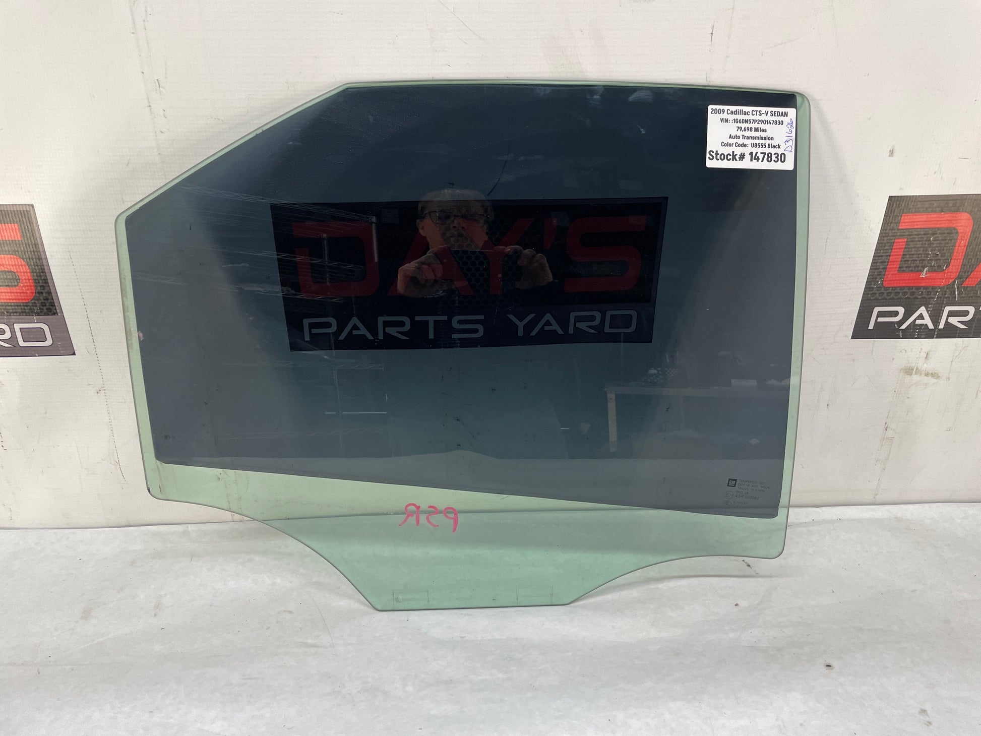 2009 Cadillac CTS-V Sedan RH Passenger Rear Door Window Glass OEM - Day's Parts Yard