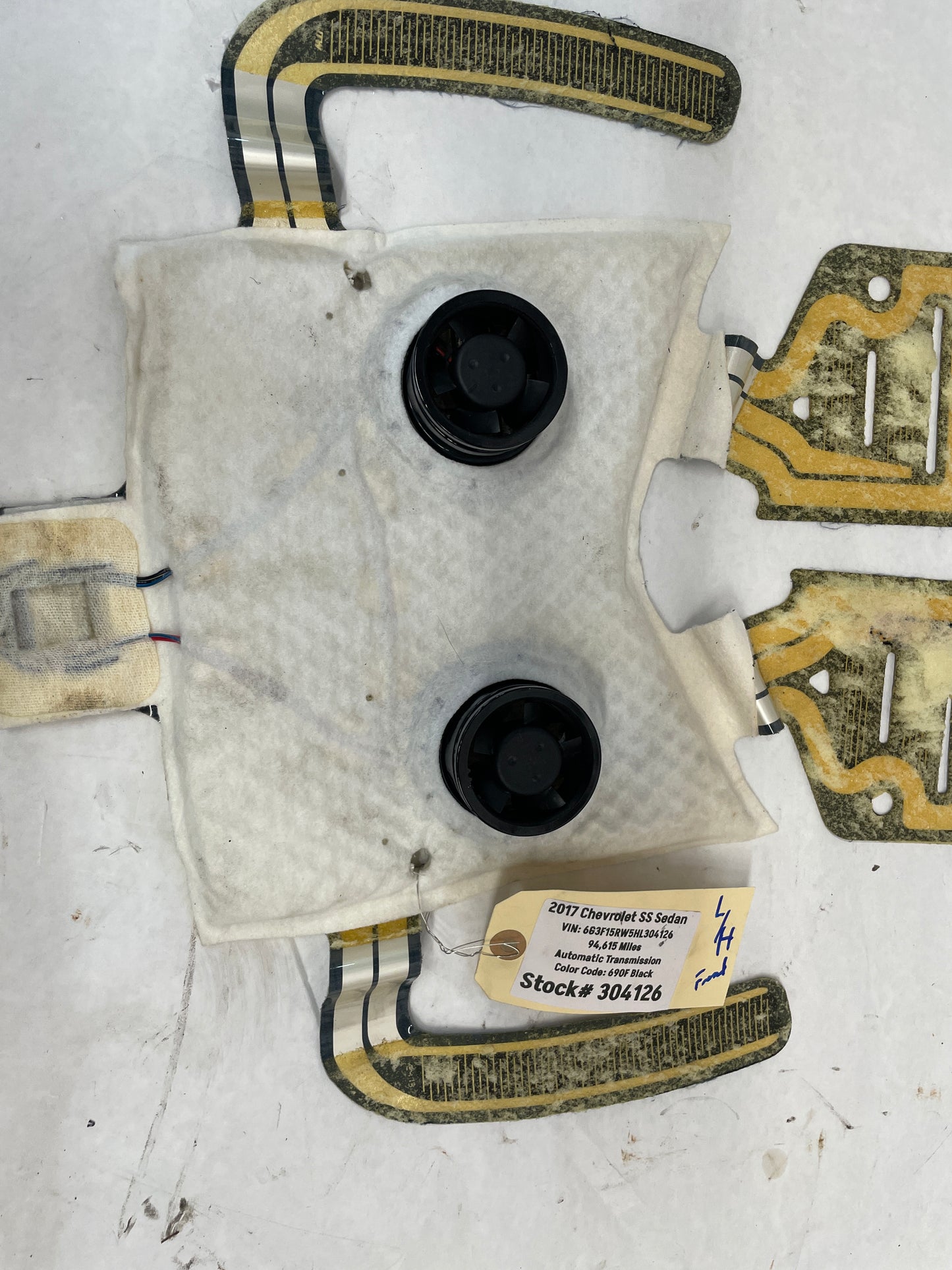 2017 Chevy SS Sedan LH Driver Front Seat Heat Element Vent Fan Mat OEM