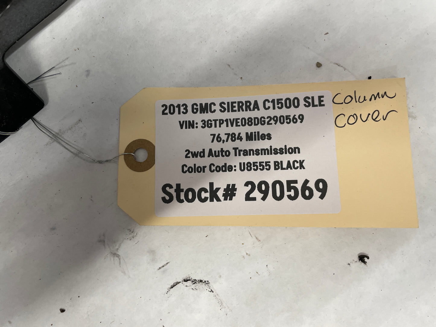 2013 GMC Sierra C1500 SLE Steering Column Knee Trim Bolster OEM Ebony - Day's Parts Yard