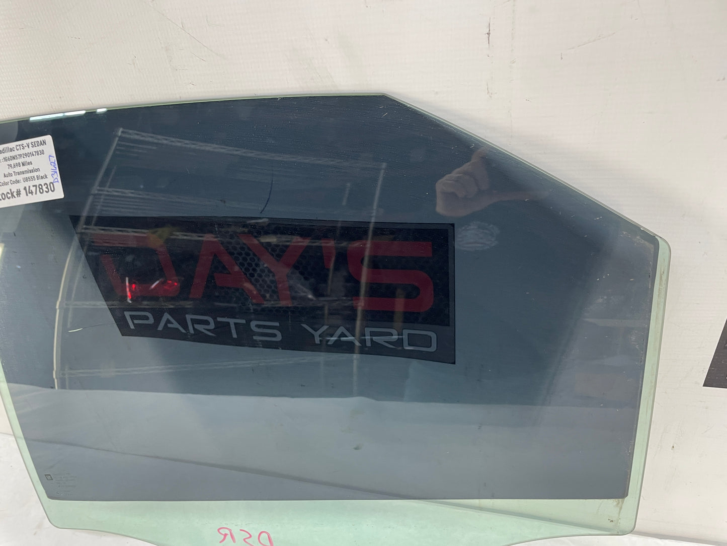 2009 Cadillac CTS-V Sedan LH Driver Rear Door Window Glass OEM - Day's Parts Yard