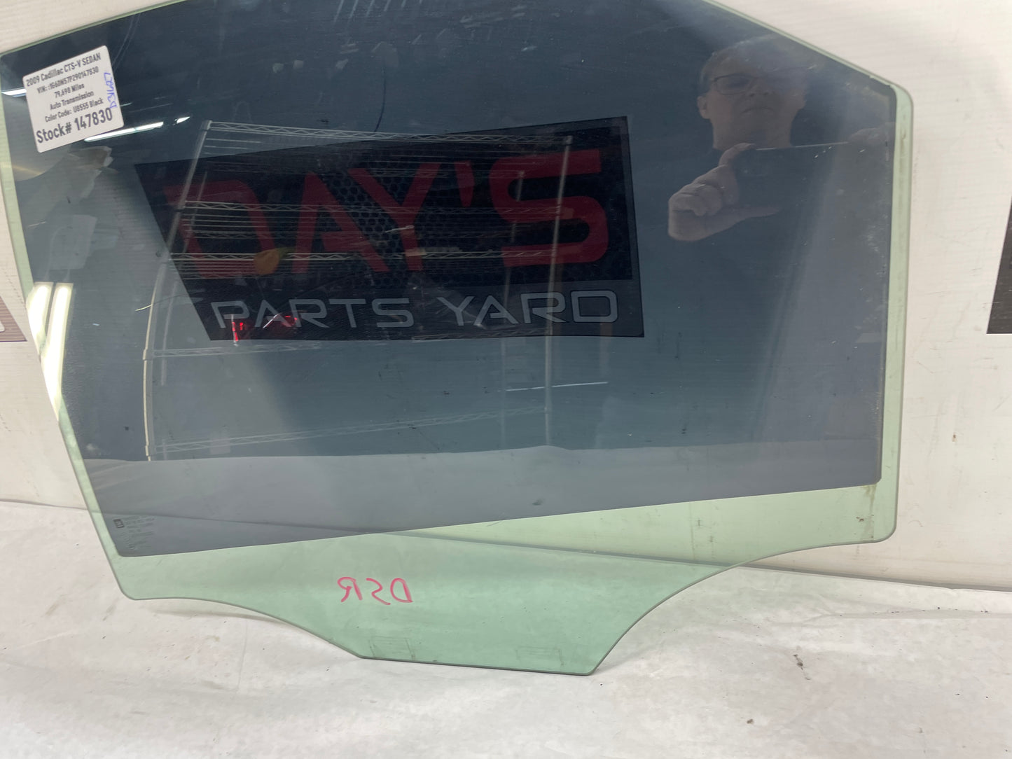 2009 Cadillac CTS-V Sedan LH Driver Rear Door Window Glass OEM - Day's Parts Yard
