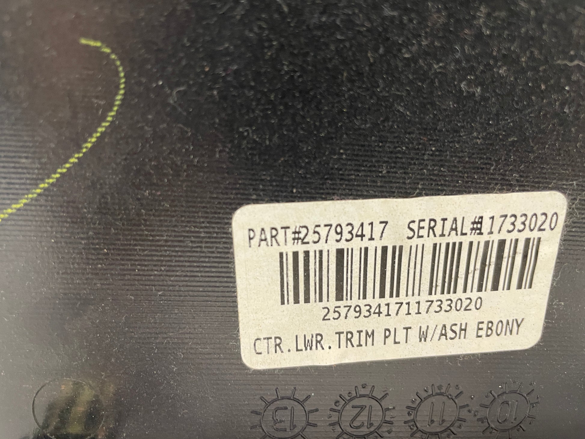 2013 GMC Sierra C1500 SLE Steering Column Knee Trim Bolster OEM Ebony - Day's Parts Yard