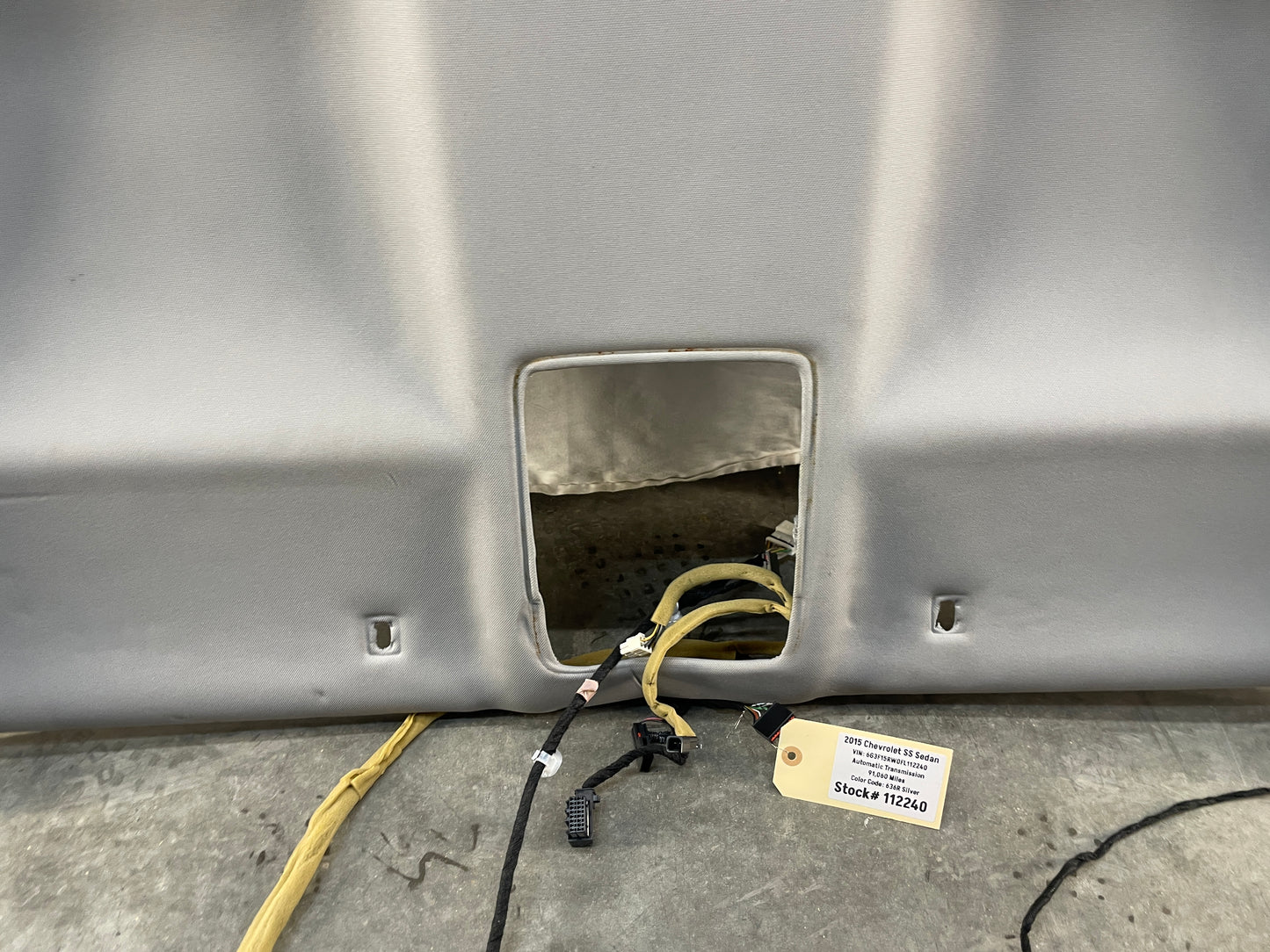 2015 Chevy SS Sedan Head Liner Headliner OEM