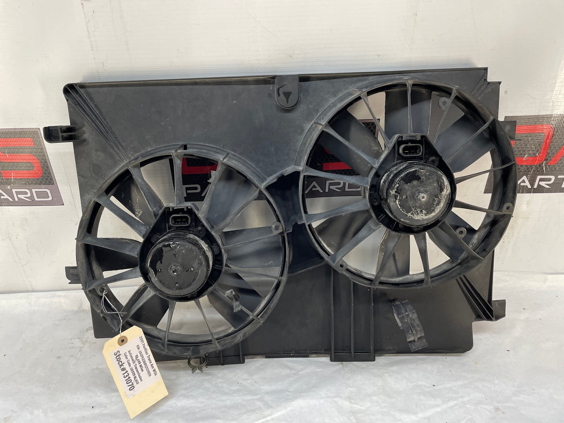 2001 Pontiac Firebird Trans AM WS6 Dual Radiator Electric Cooling Fans Assembly OEM - Day's Parts Yard