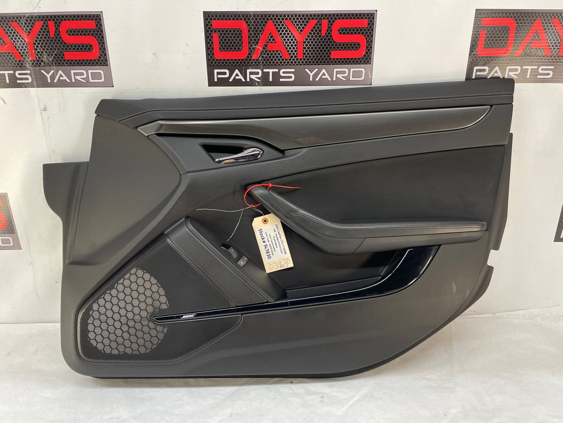 2009 Cadillac CTS-V Sedan RH Passenger Front Interior Door Panel Trim OEM - Day's Parts Yard