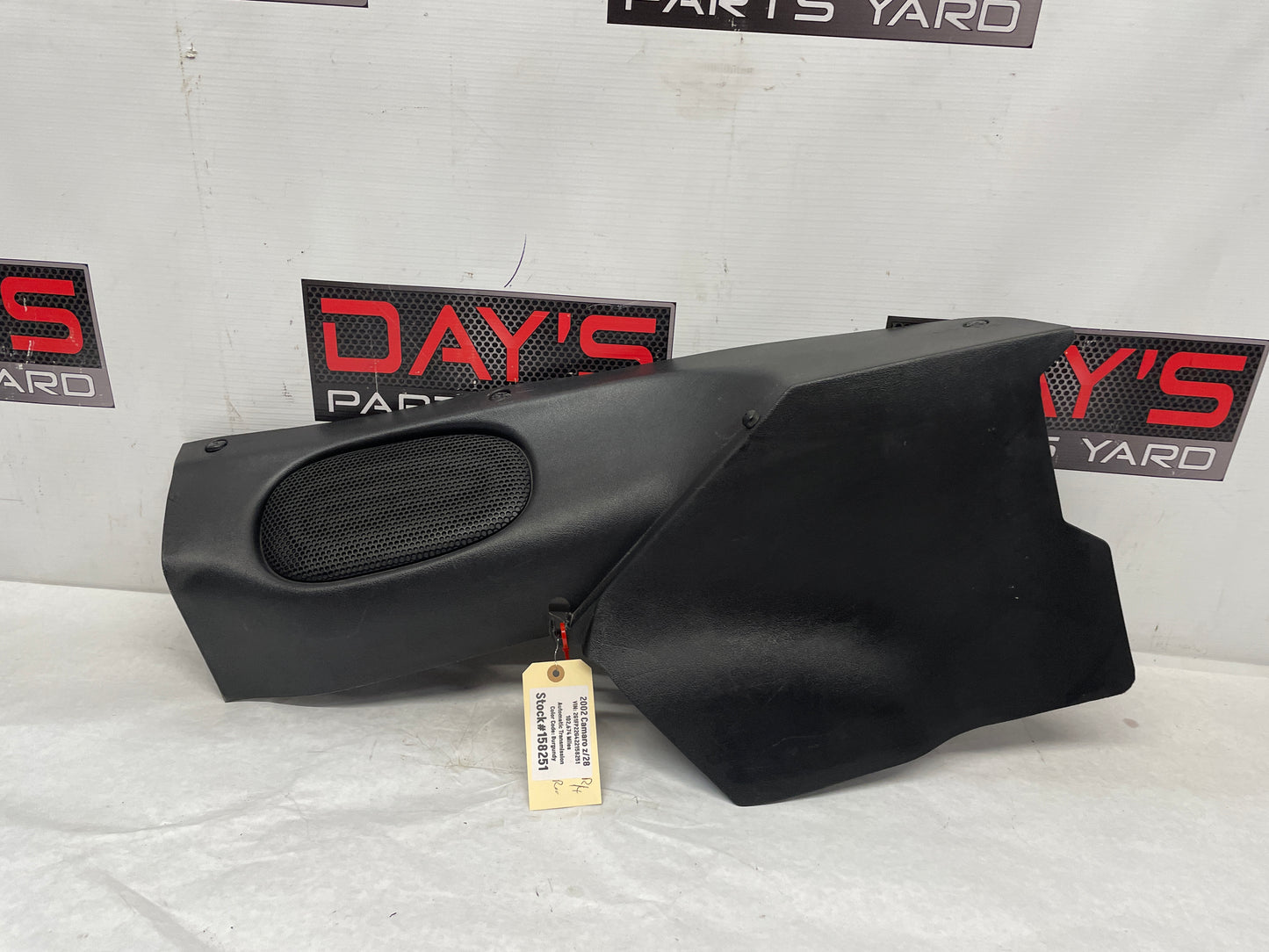 2002 Chevy Camaro Z28 RH Passenger Rear Trunk Hatch Cargo Storage Panel Ebony OEM - Day's Parts Yard