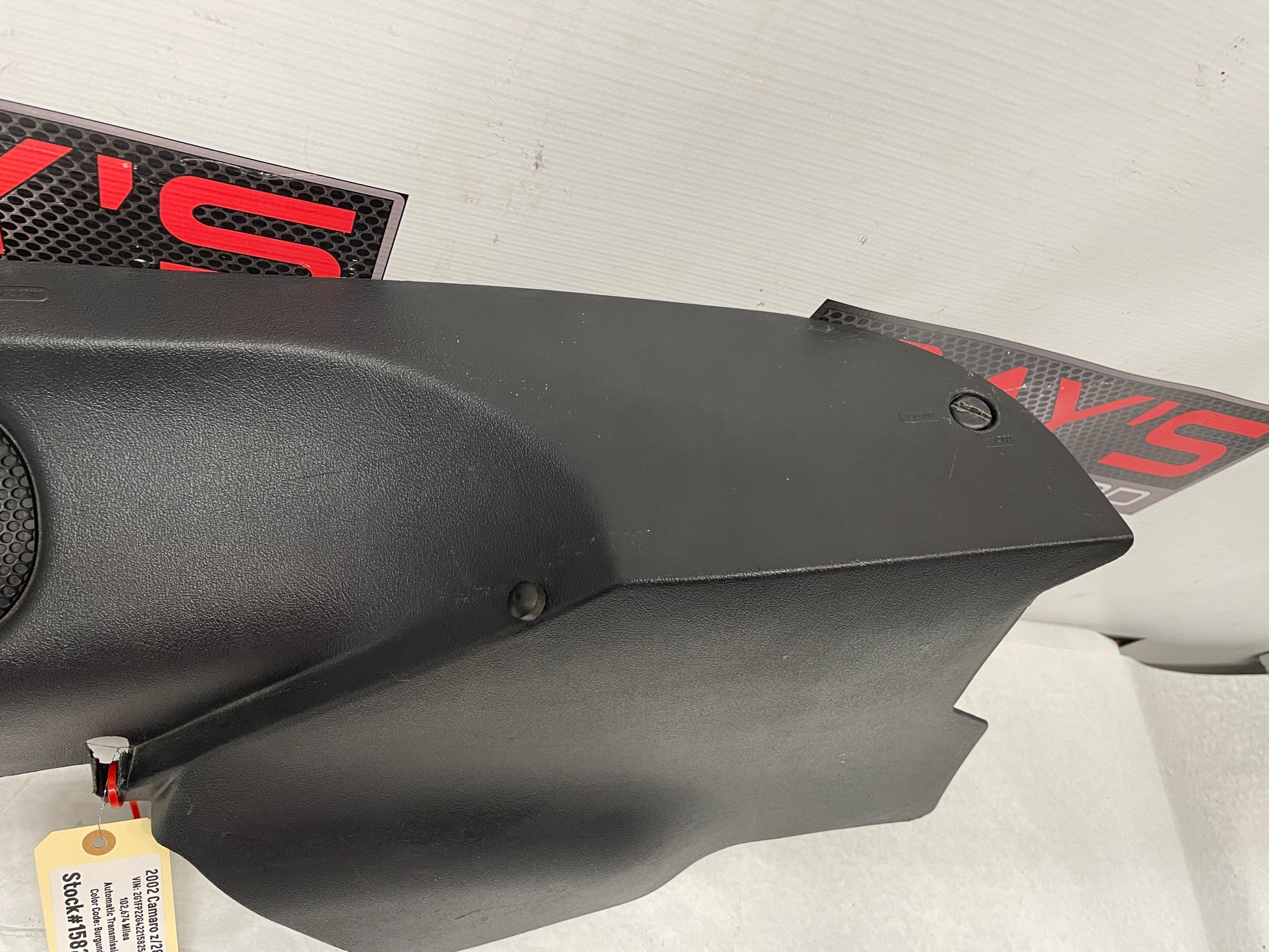 2002 Chevy Camaro Z28 RH Passenger Rear Trunk Hatch Cargo Storage Panel Ebony OEM - Day's Parts Yard