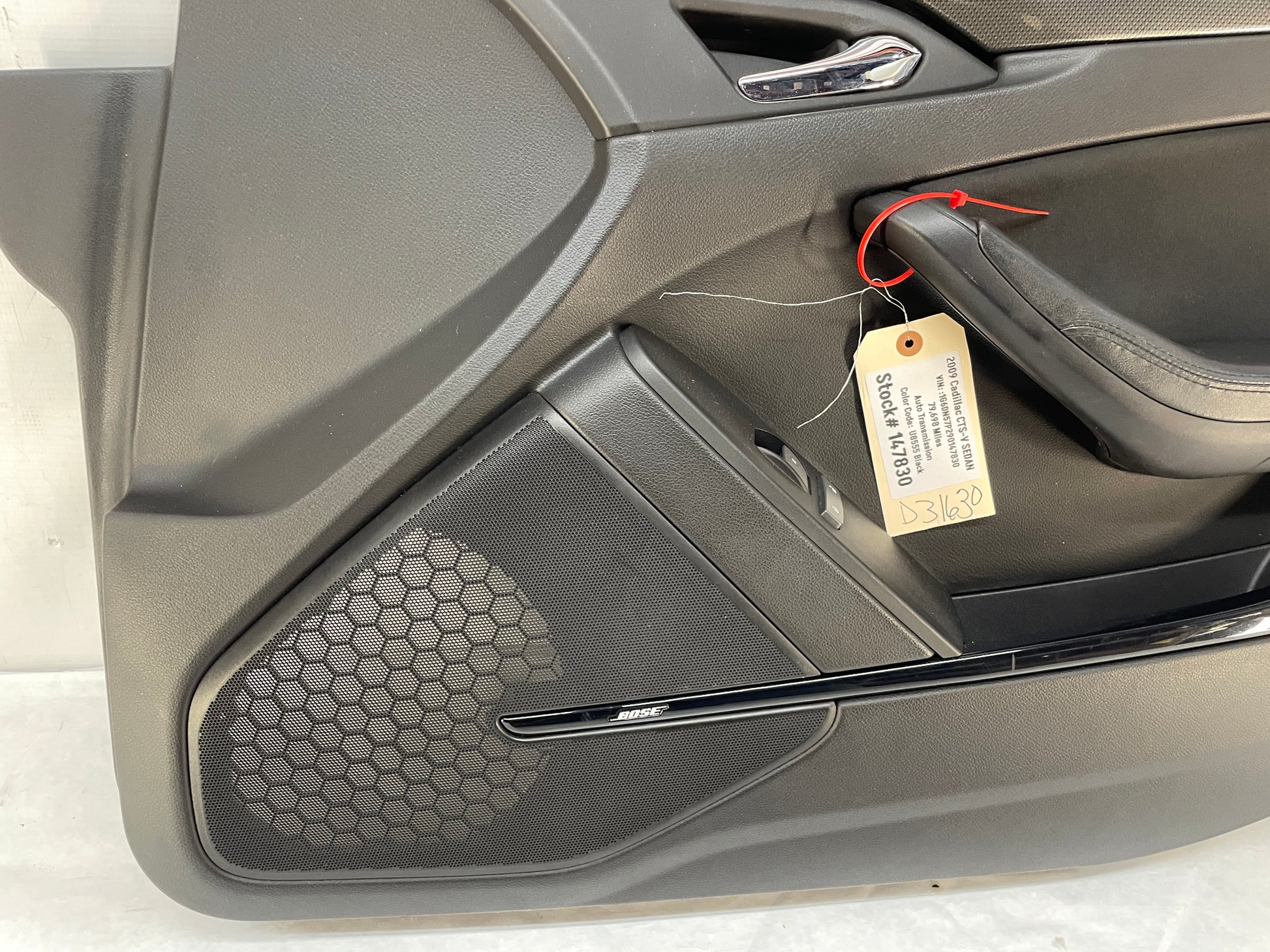 2009 Cadillac CTS-V Sedan RH Passenger Front Interior Door Panel Trim OEM - Day's Parts Yard