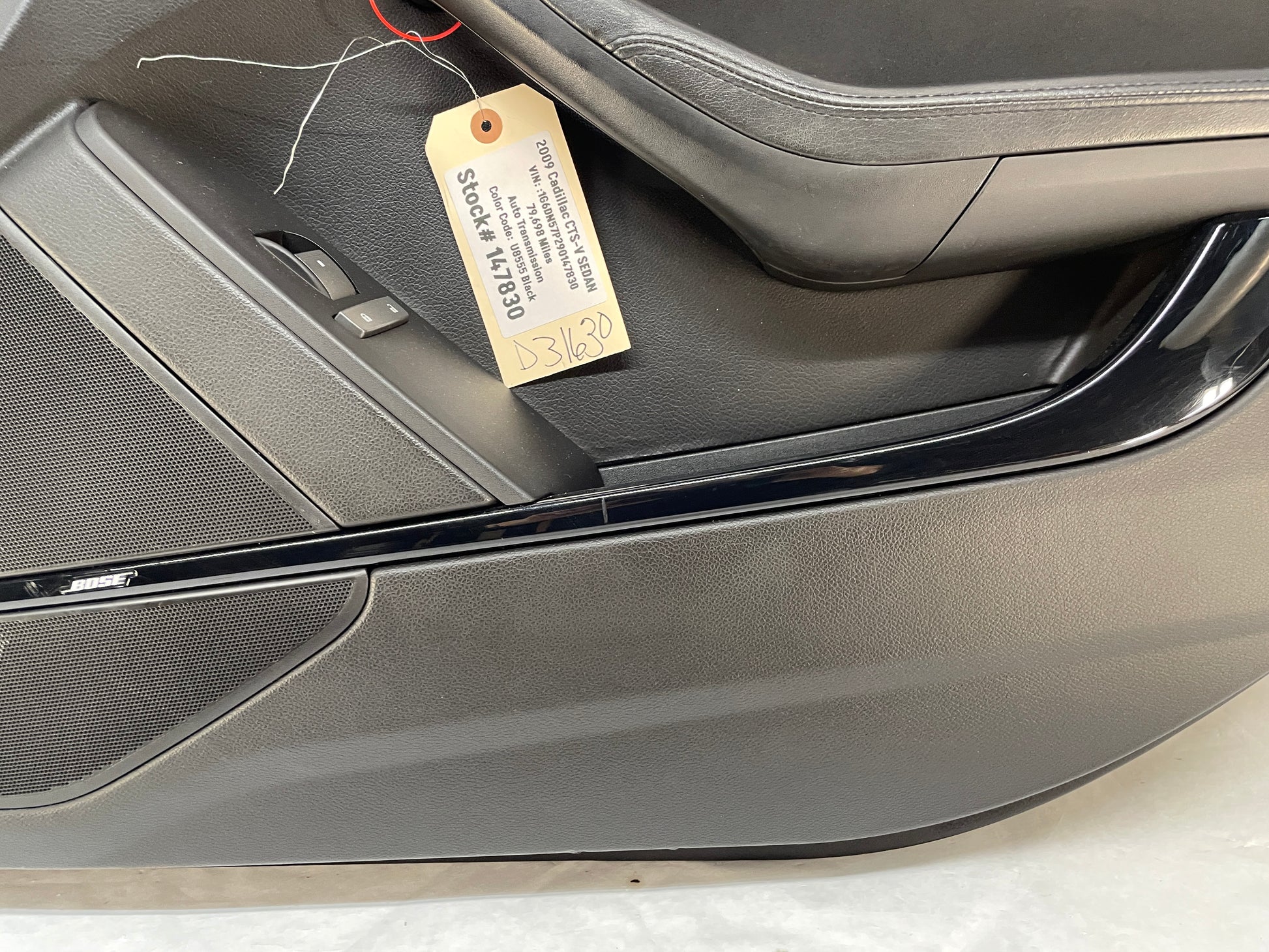 2009 Cadillac CTS-V Sedan RH Passenger Front Interior Door Panel Trim OEM - Day's Parts Yard