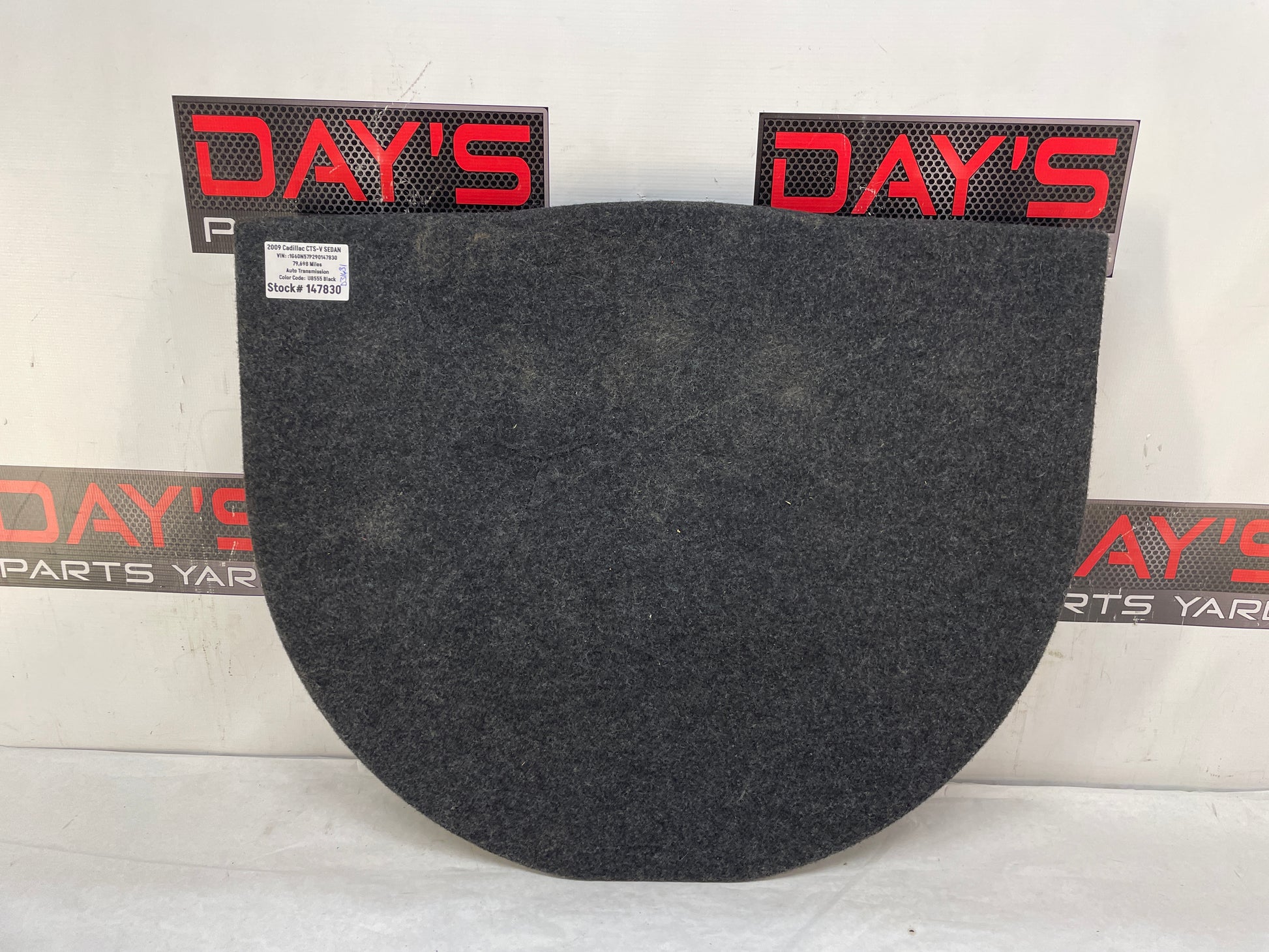 2009 Cadillac CTS-V Sedan Trunk Cargo Compartment Spare Tire Floor Cover Panel OEM - Day's Parts Yard