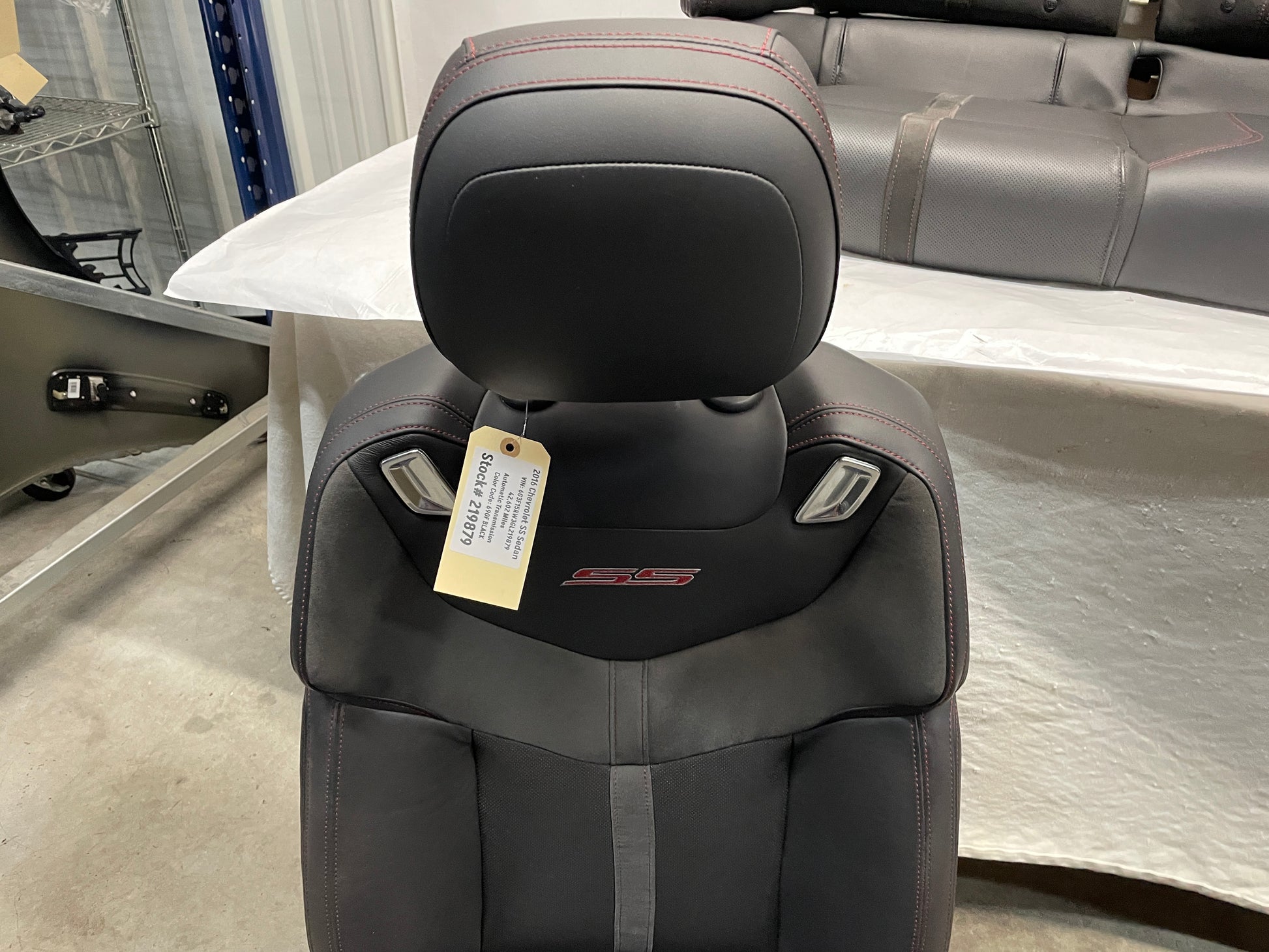 2016 Chevy SS Sedan Seats Fronts and Rears Black Leather Alcantara Suede OEM - Day's Parts Yard