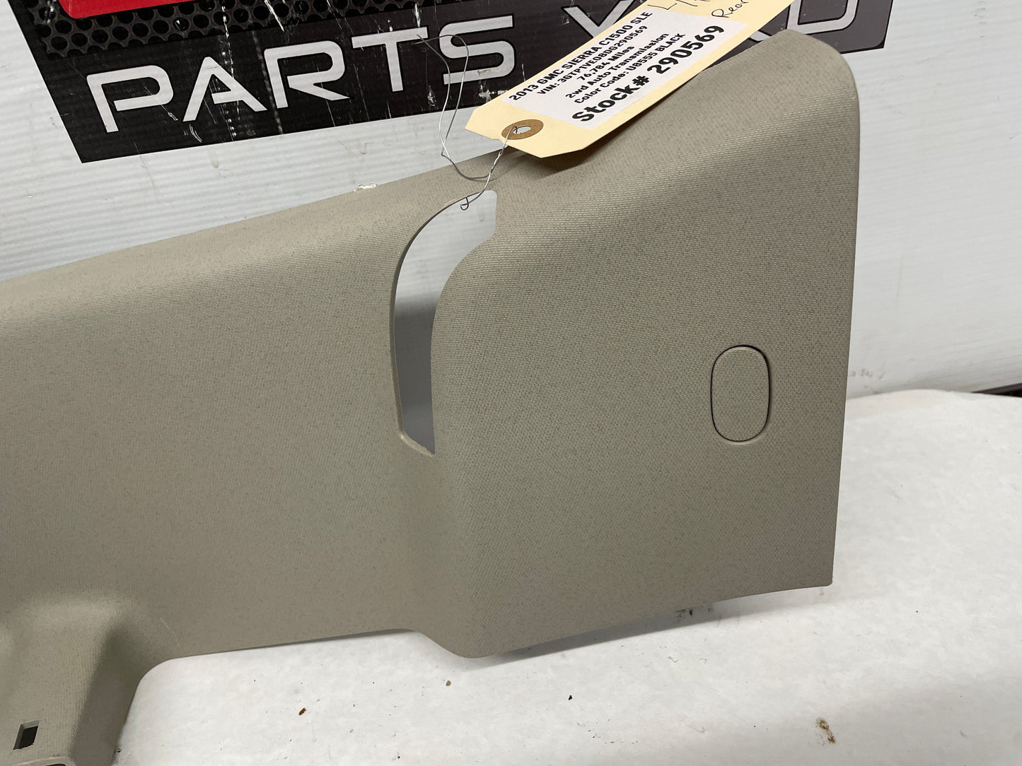 2013 GMC Sierra C1500 SLE RH Passenger Rear C Pillar Trim OEM - Day's Parts Yard