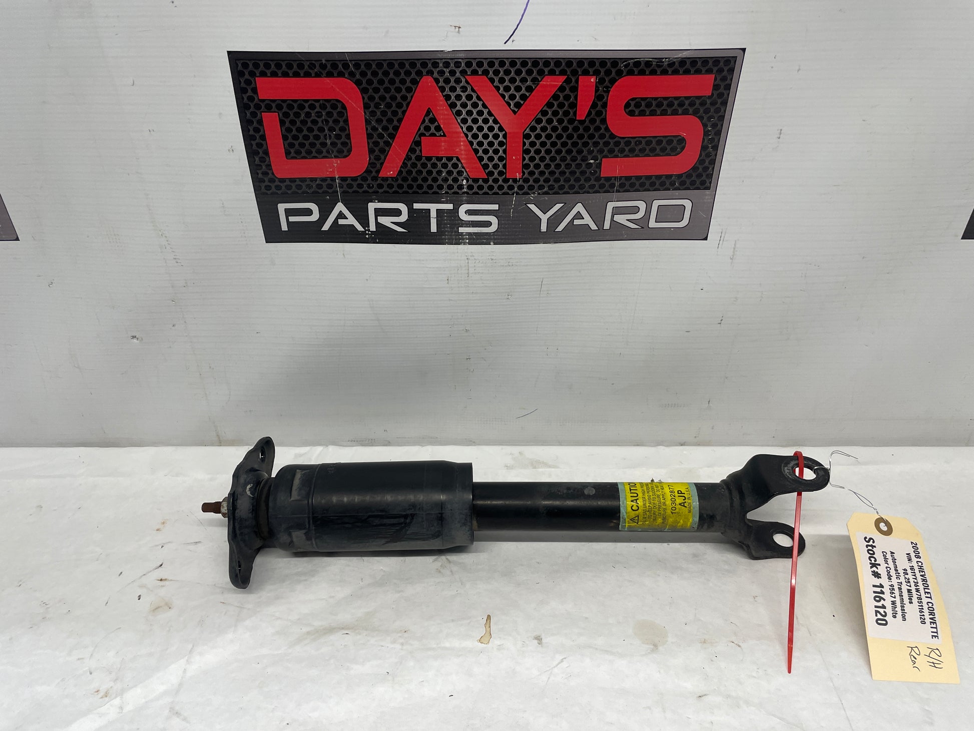 2008 Chevy Corvette RH Passenger Rear Suspension Shock Absorber Strut OEM - Day's Parts Yard