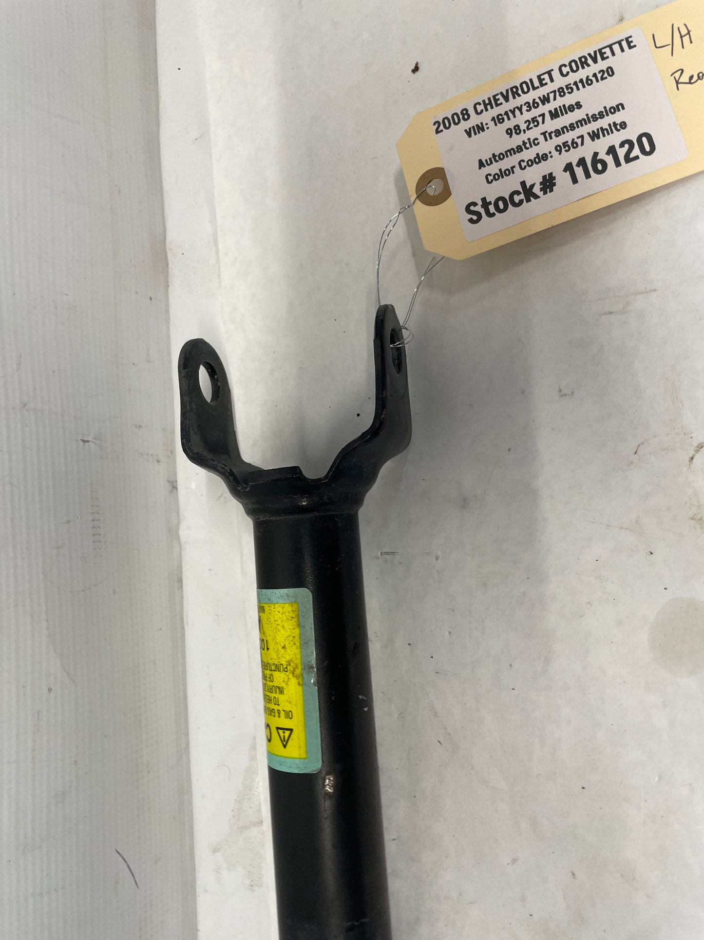 2008 Chevy Corvette LH Driver Rear Suspension Shock Absorber Strut OEM - Day's Parts Yard