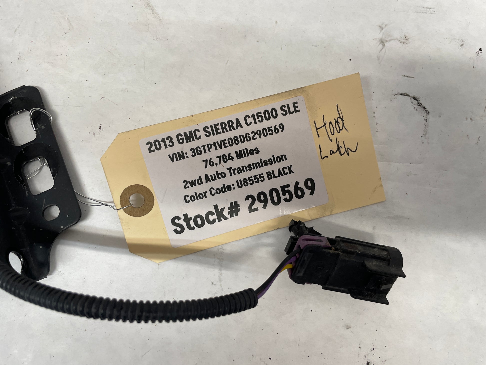 2013 GMC Sierra C1500 SLE Hood Latch Assembly with Sensor OEM - Day's Parts Yard