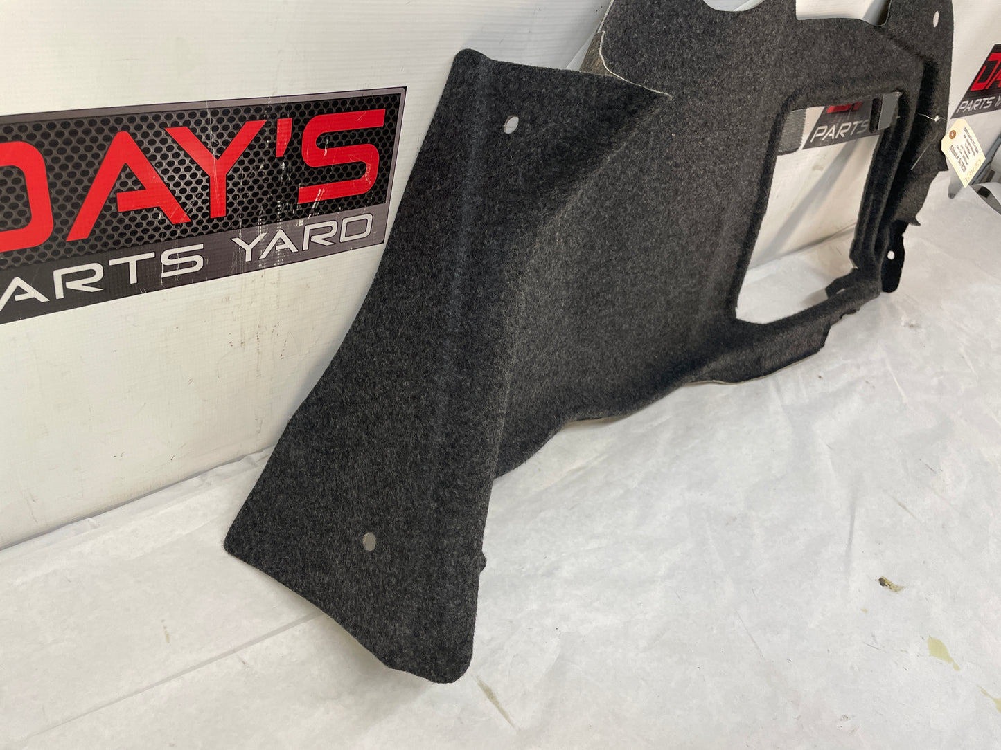 2009 Cadillac CTS-V Sedan RH Passenger Interior Quarter Trunk Compartment Carpet Liner OEM - Day's Parts Yard