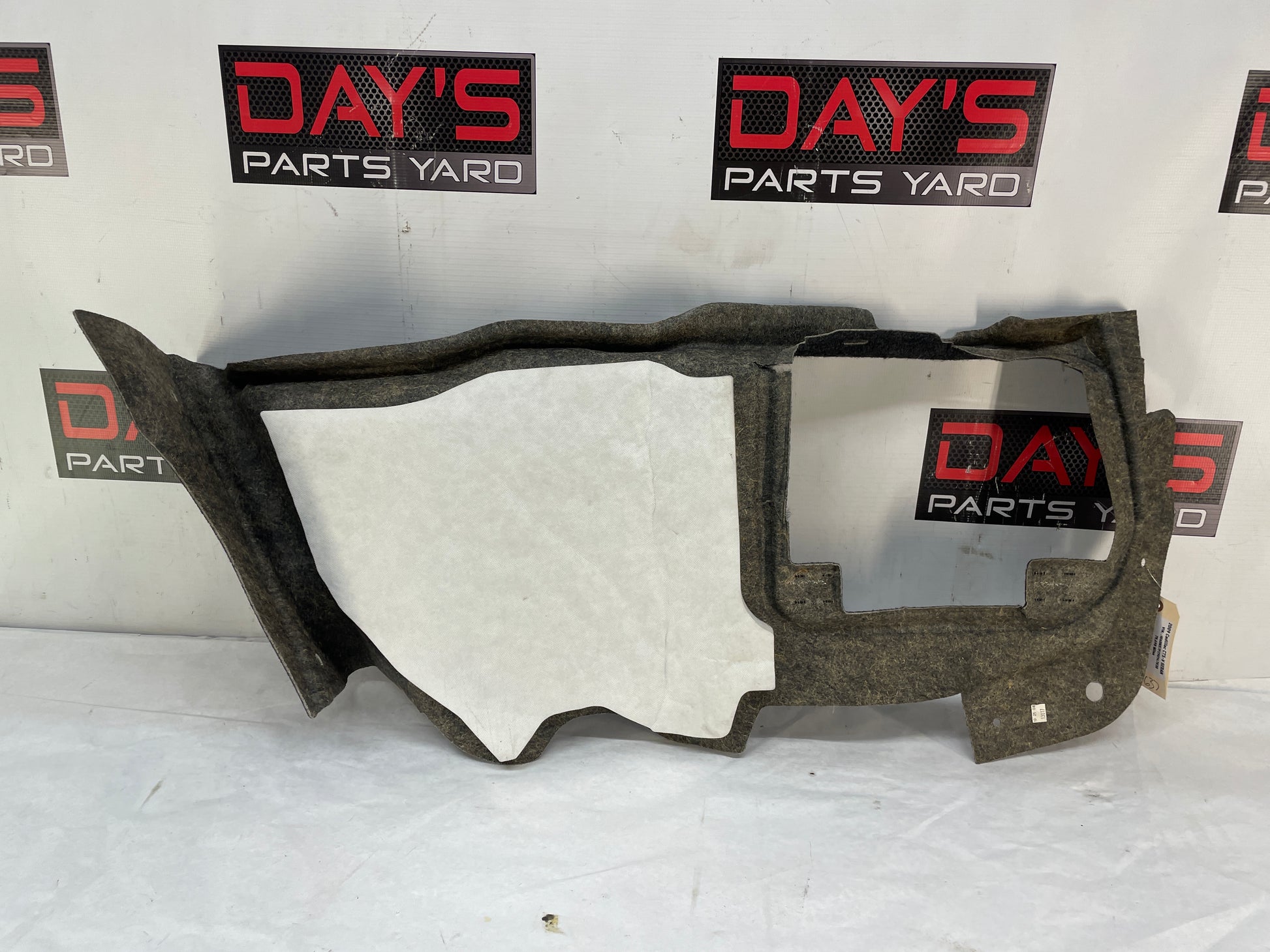 2009 Cadillac CTS-V Sedan RH Passenger Interior Quarter Trunk Compartment Carpet Liner OEM - Day's Parts Yard
