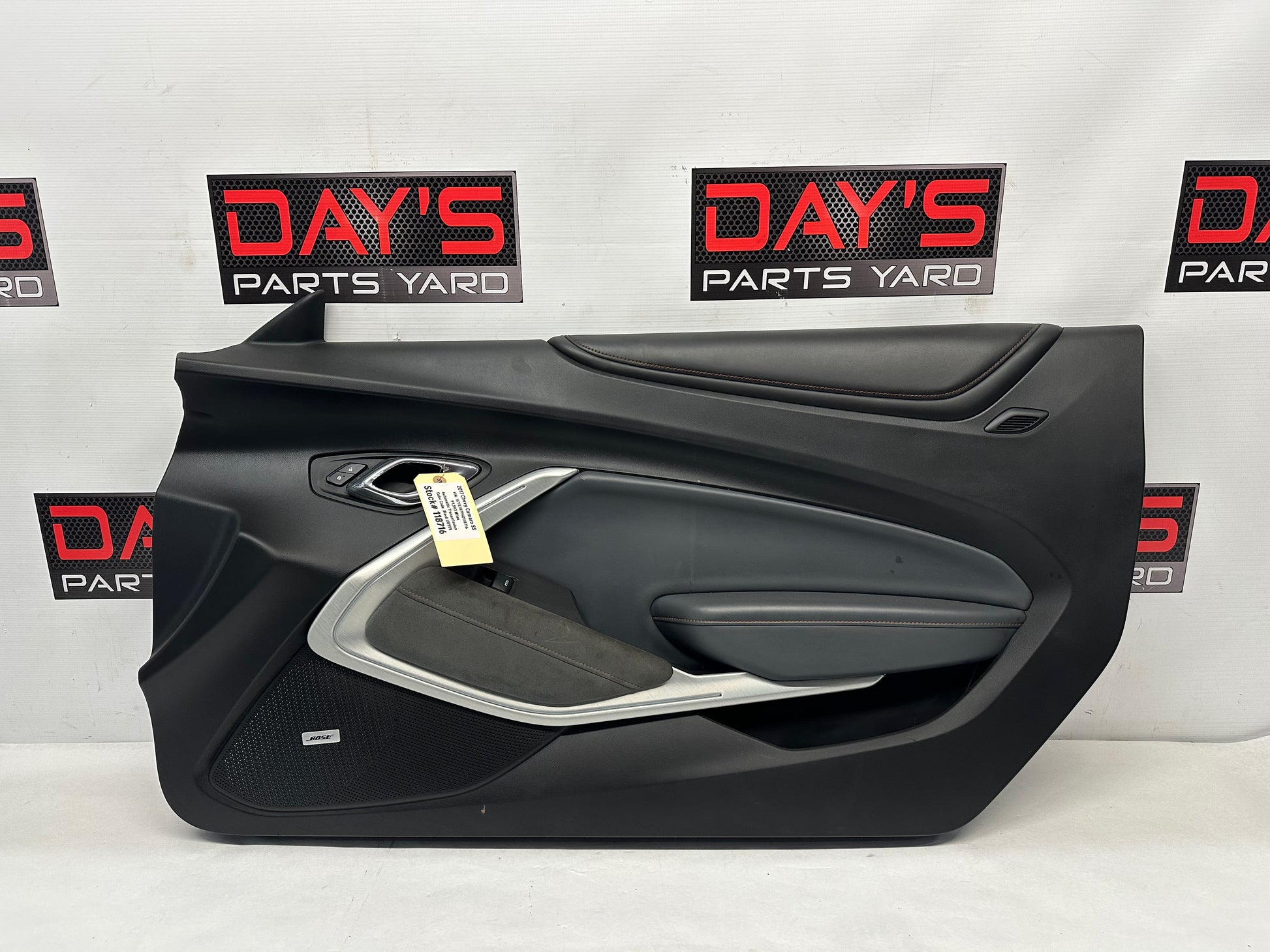 2017 Chevy Camaro SS LH Driver Front Door Panel OEM - Day's Parts Yard