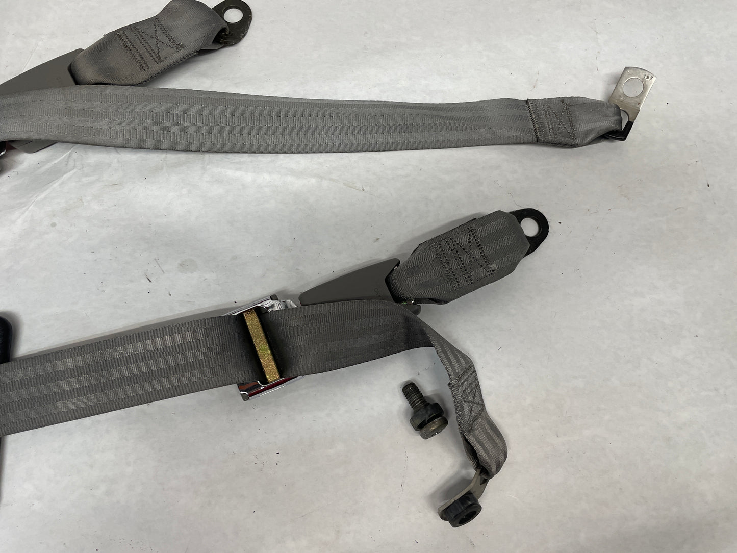 2002 Chevy Camaro Z28 Rear Seatbelt Seat Belts Retractors w/ Buckles OEM Gray Grey - Day's Parts Yard