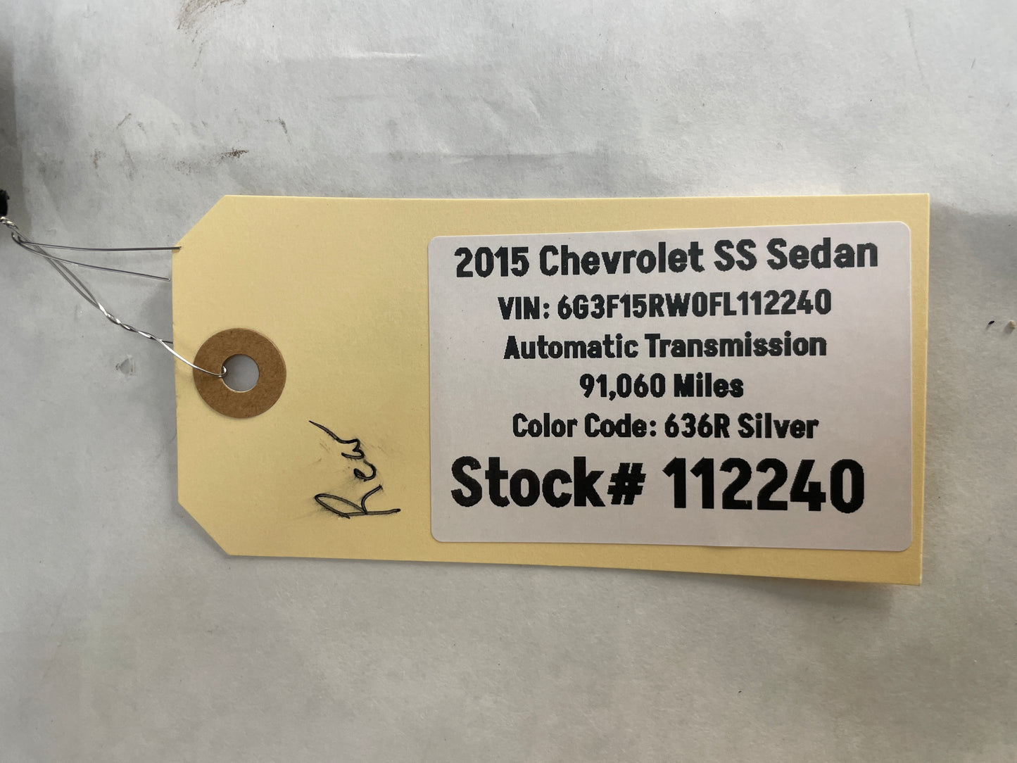 2015 Chevy SS Sedan Rear Bumper Lower Valence Diffuser Panel OEM DAMAGED