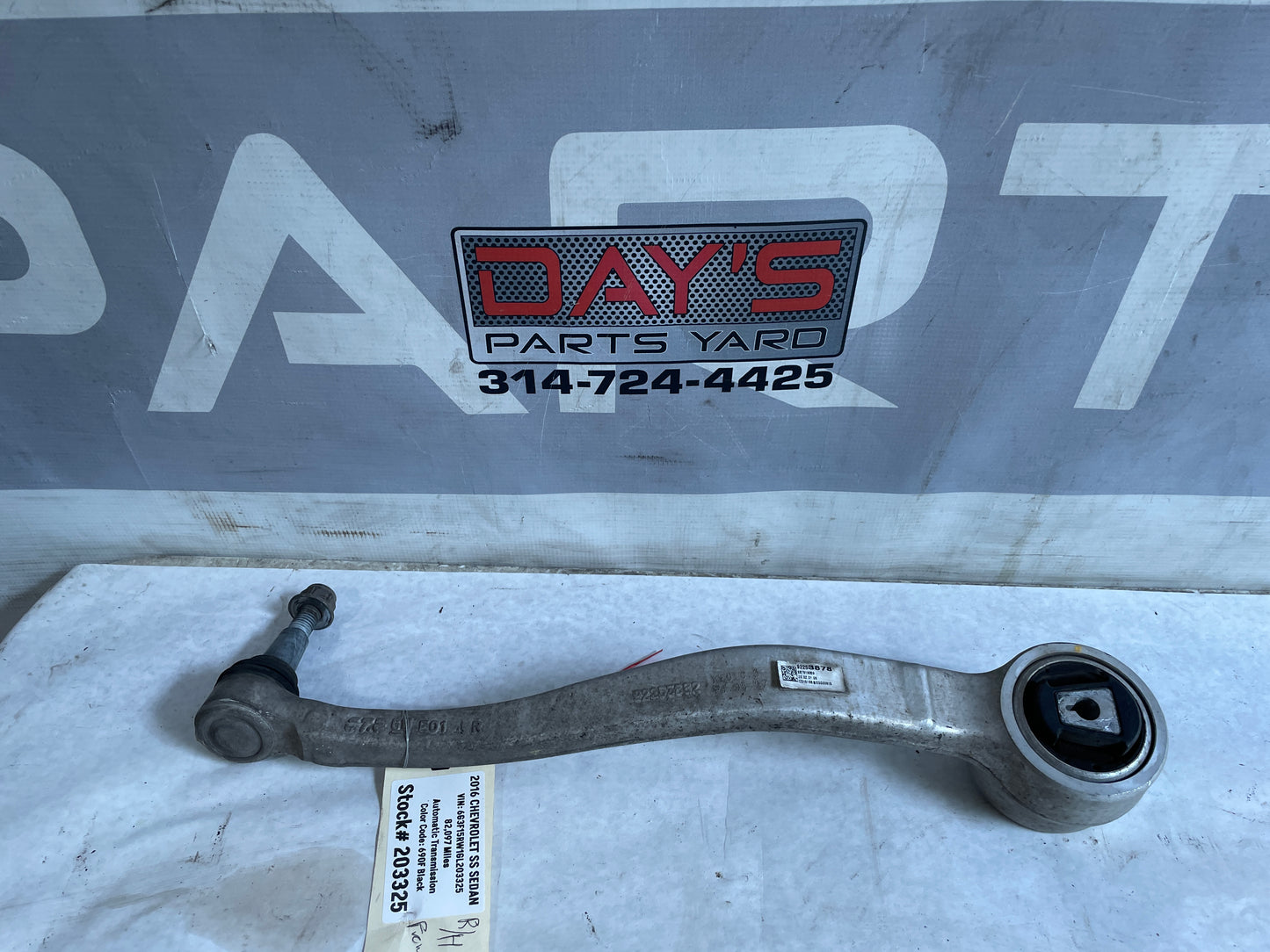 2016 Chevy SS Sedan Front RH Passenger Lower Control Arm OEM - Day's Parts Yard