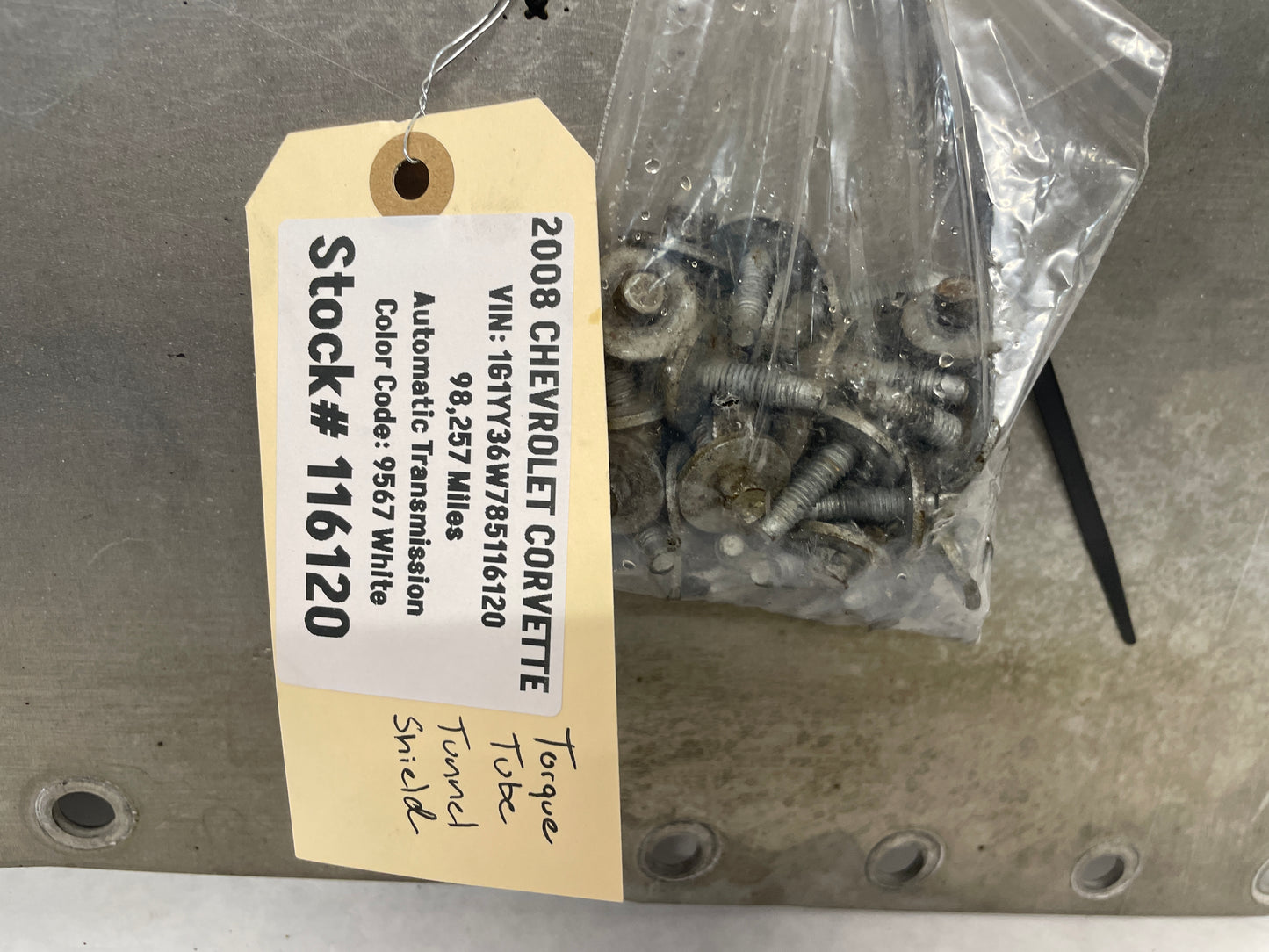 2008 Chevy Corvette Torque Tube Tunnel Cover Shield w/ Hardware OEM - Day's Parts Yard