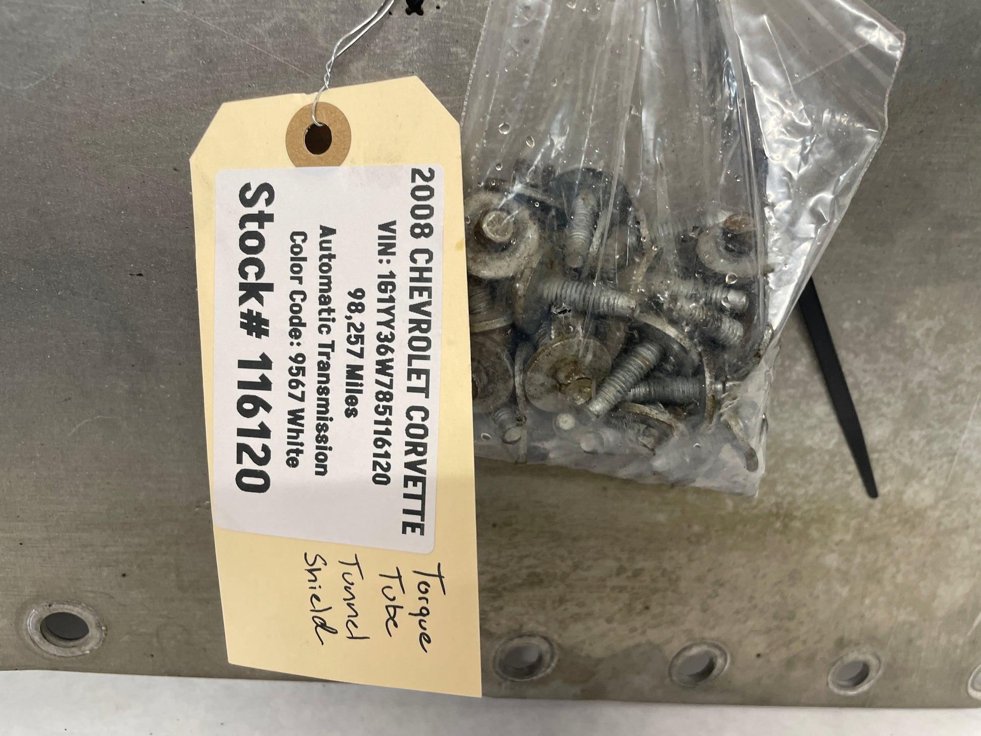 2008 Chevy Corvette Torque Tube Tunnel Cover Shield w/ Hardware OEM - Day's Parts Yard