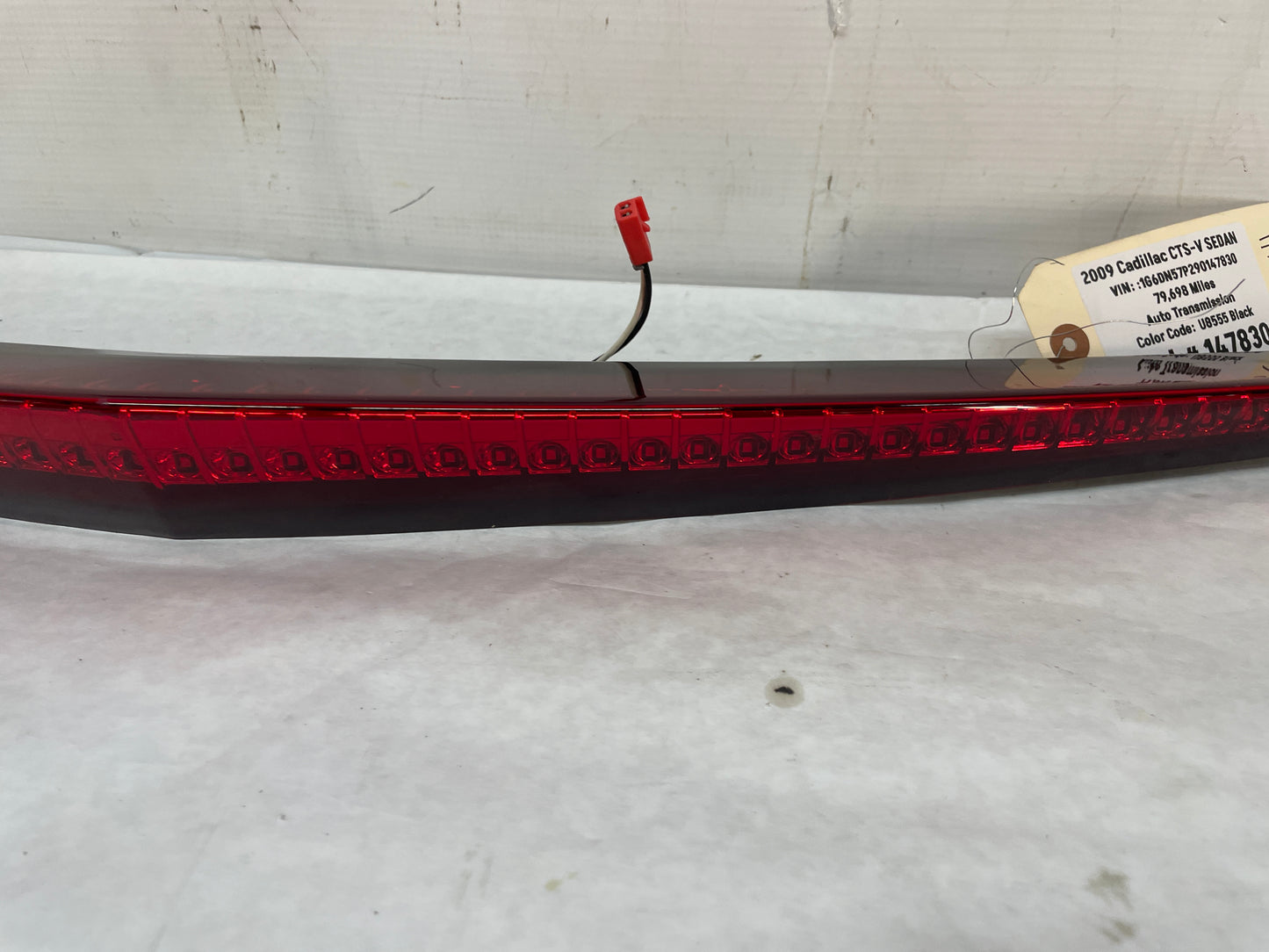 2009 Cadillac CTS-V Sedan Trunk Deck Lid 3rd Third High Mount Brake Tail Light Lamp OEM - Day's Parts Yard