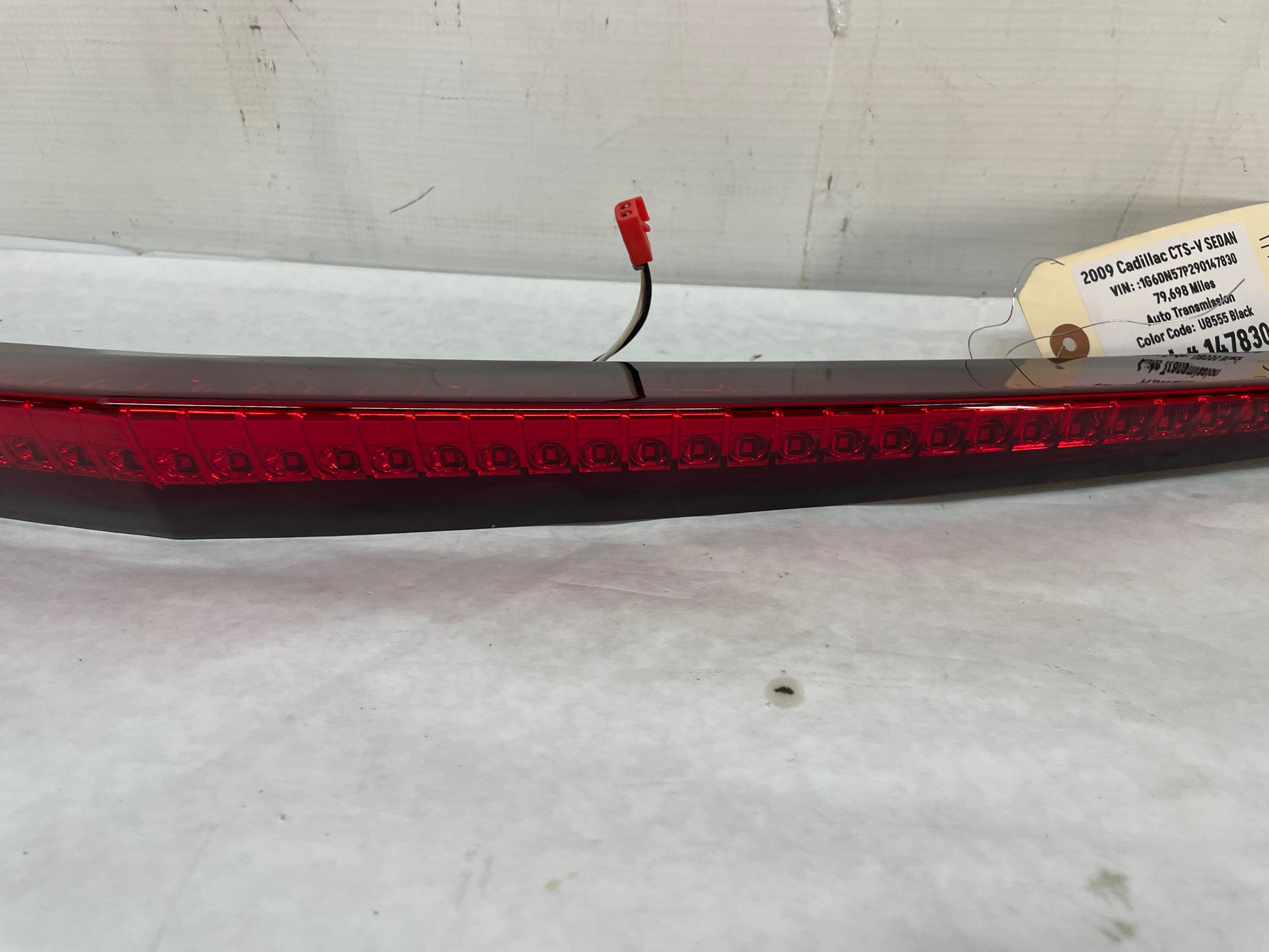 2009 Cadillac CTS-V Sedan Trunk Deck Lid 3rd Third High Mount Brake Tail Light Lamp OEM - Day's Parts Yard