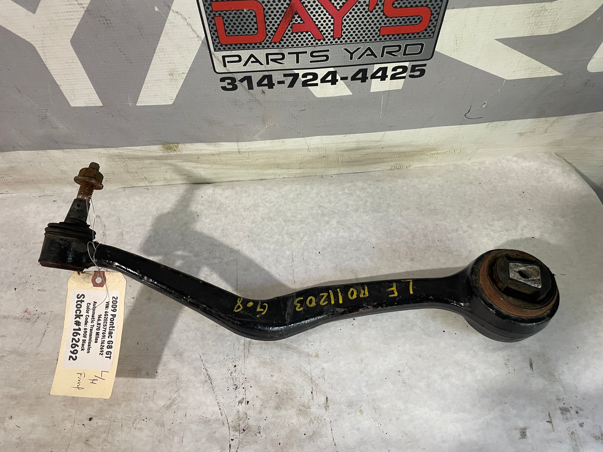 2009 Pontiac G8 Front LH Driver Lower Control Arm OEM - Day's Parts Yard