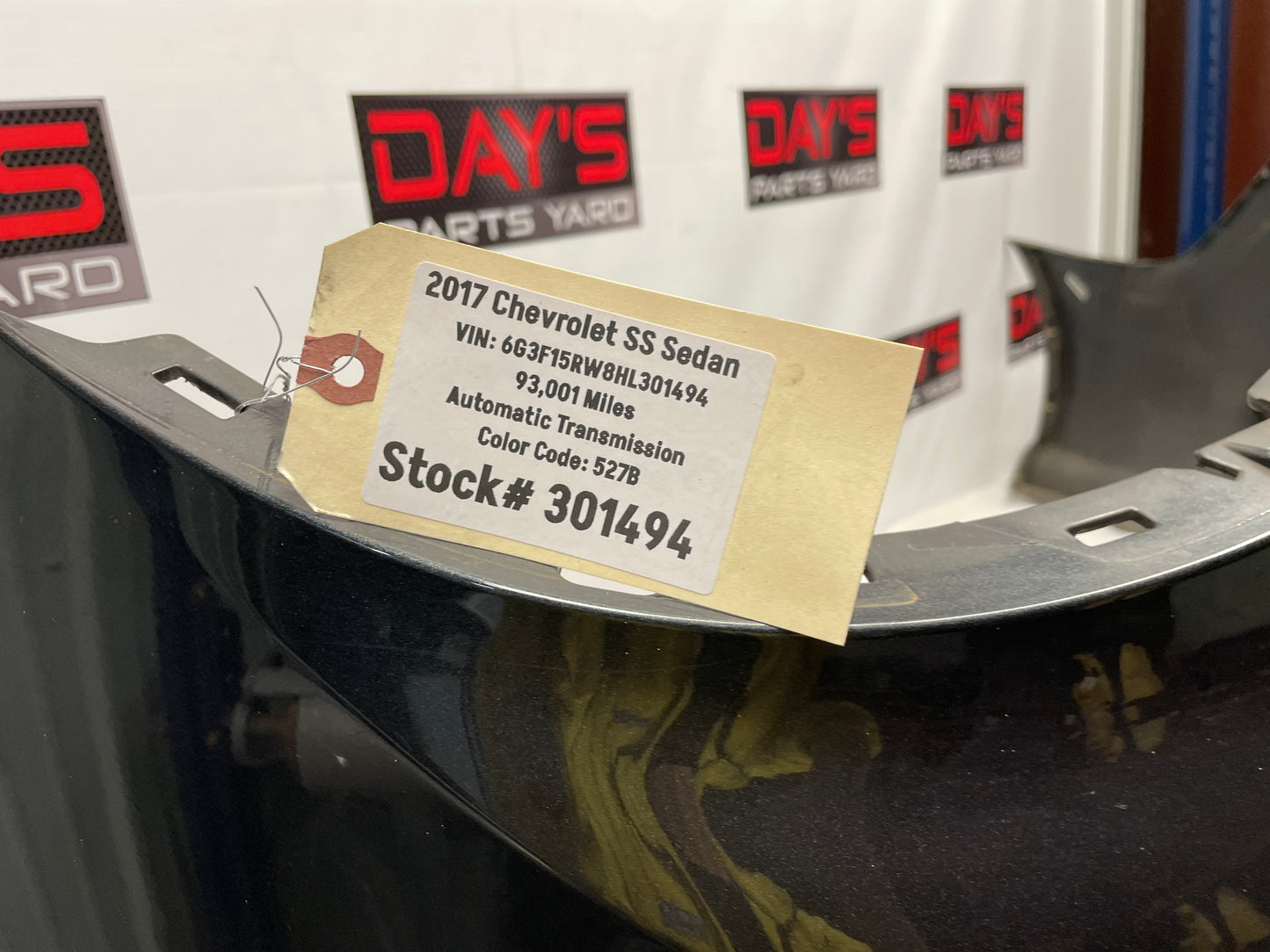2017 Chevy SS Sedan Complete Rear Bumper Cover OEM