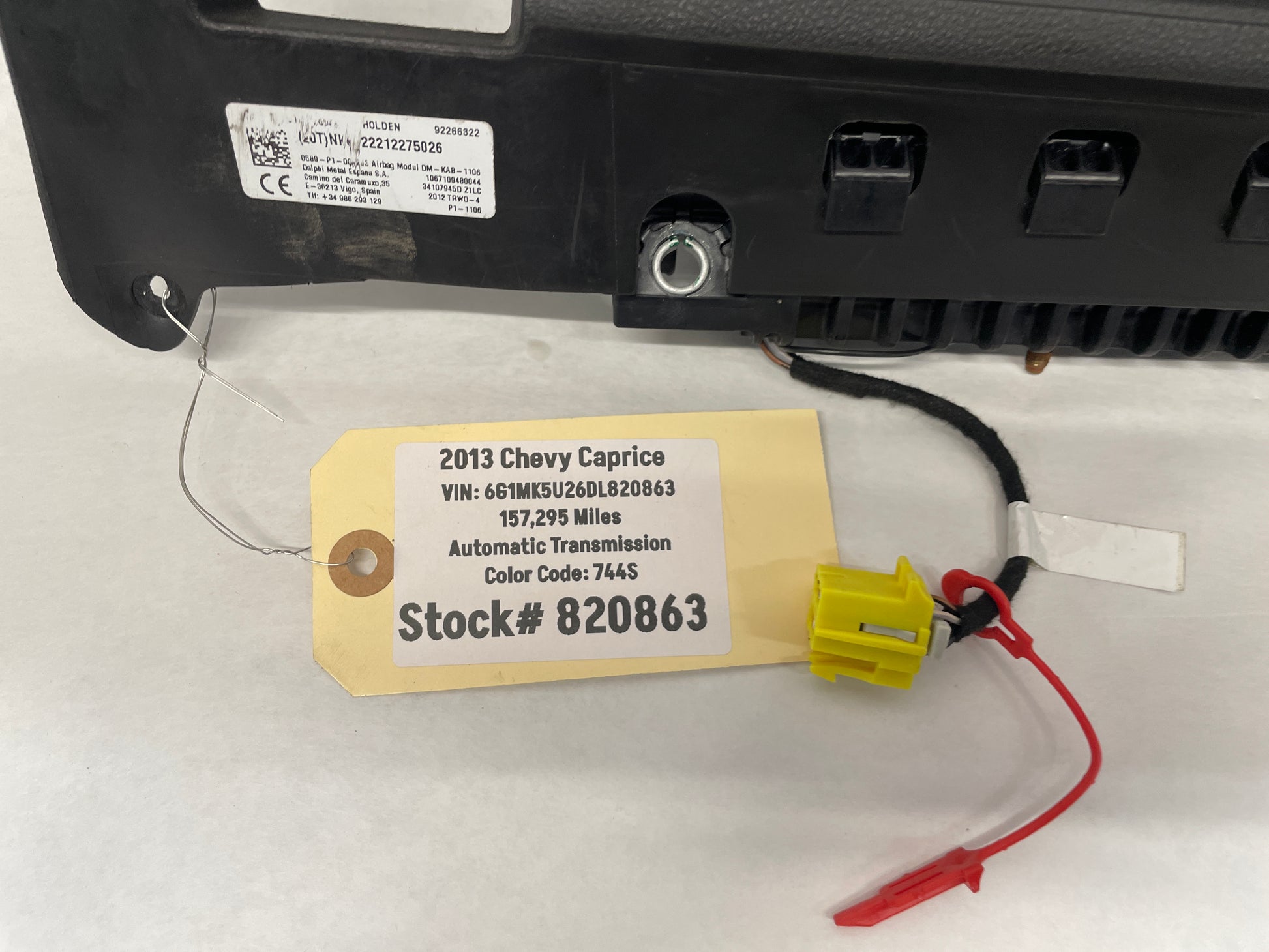 2013 Chevy Caprice LH Driver Lower Dash Knee Airbag Air Bag OEM - Day's Parts Yard
